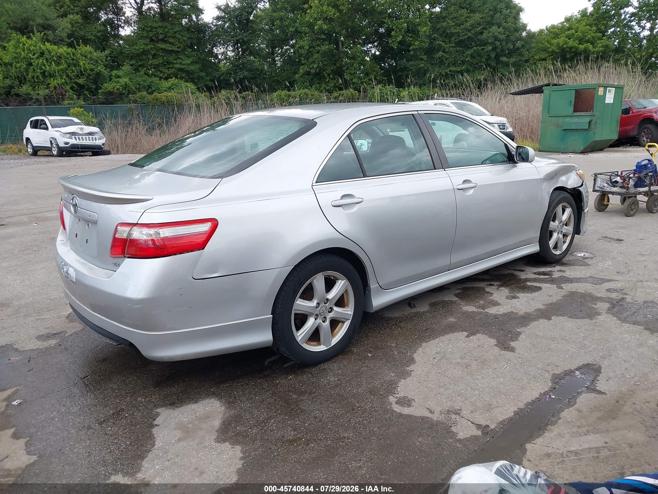 2008 Toyota Camry Se Silver vin: 4T1BE46K28U747643