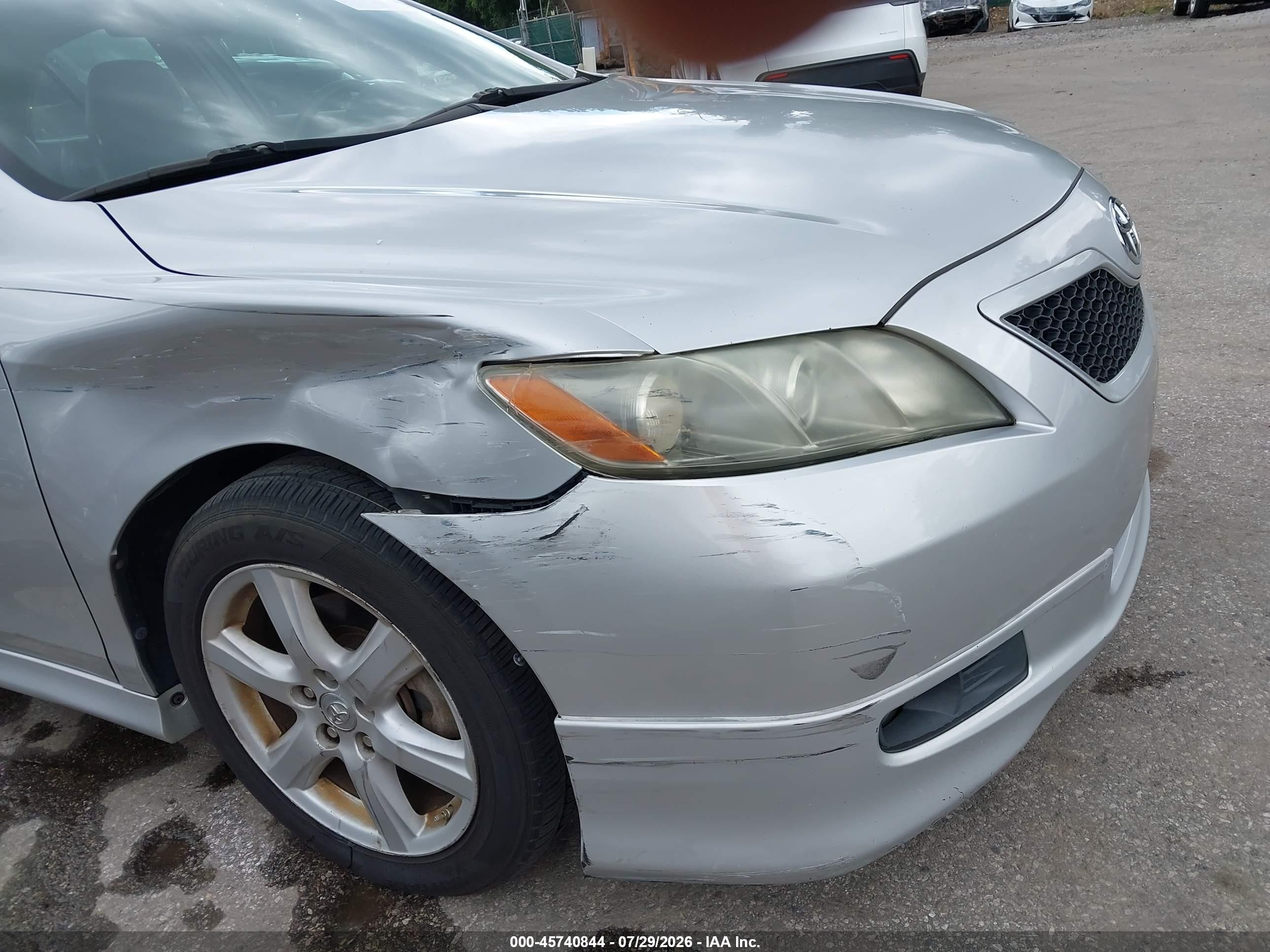 2008 Toyota Camry Se Silver vin: 4T1BE46K28U747643