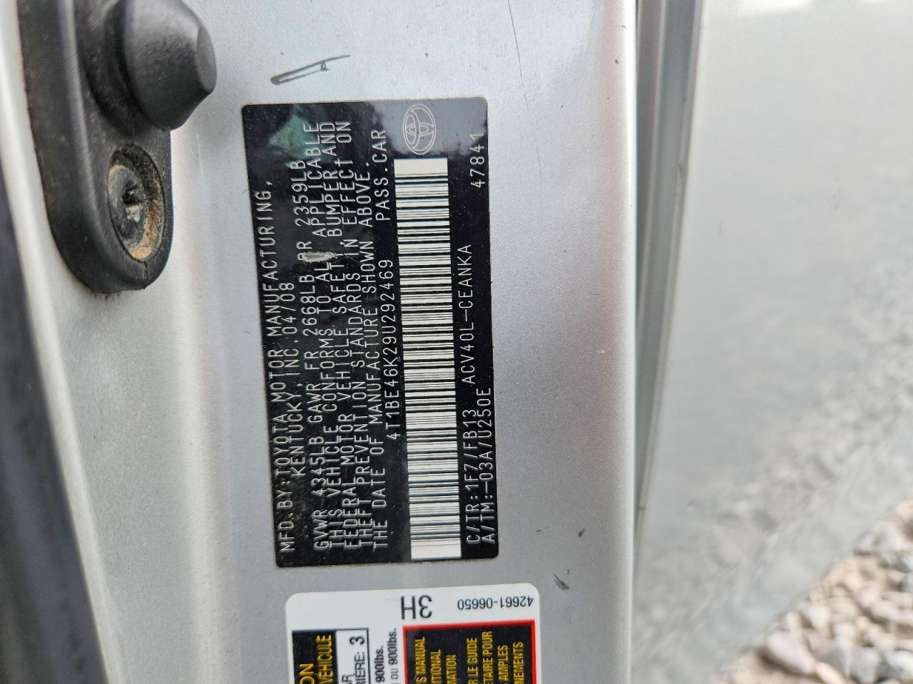 2009 Toyota Camry Le Серебряный vin: 4T1BE46K29U292469