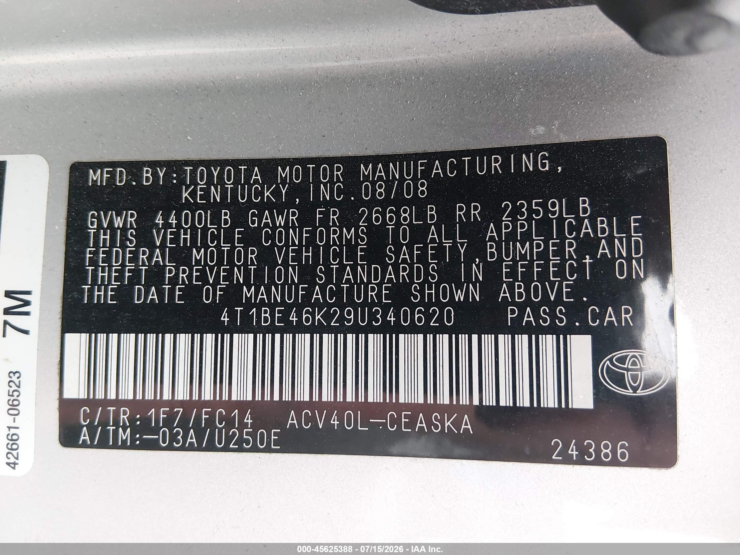 2009 Toyota Camry Se Silver vin: 4T1BE46K29U340620