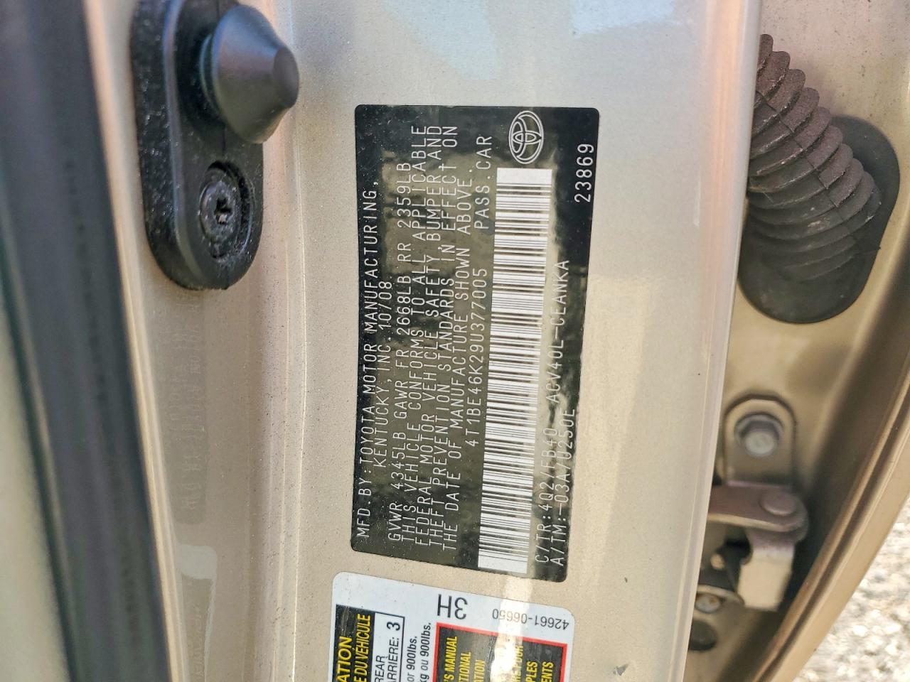 2009 Toyota Camry Le Beige vin: 4T1BE46K29U377005