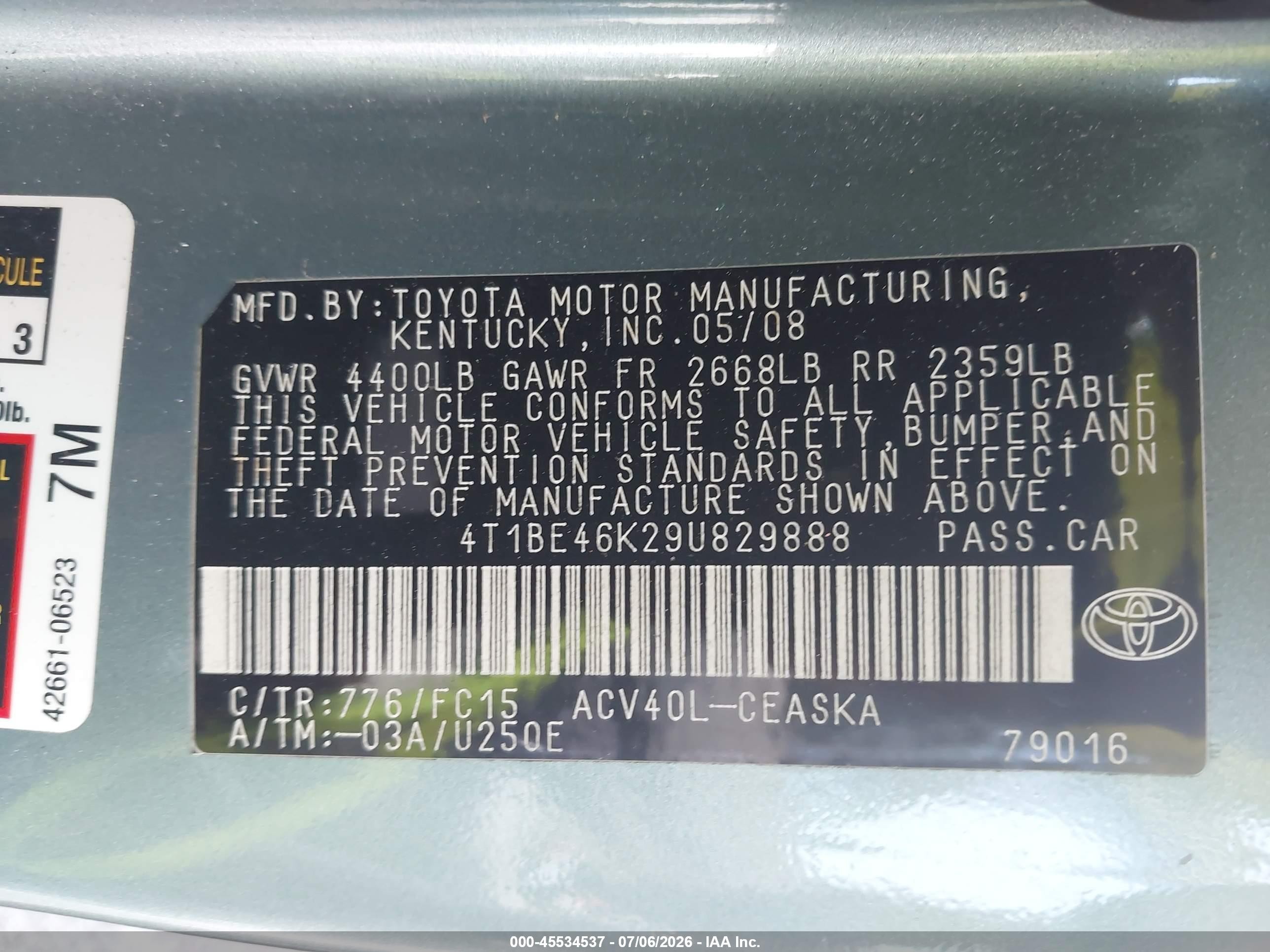 2009 Toyota Camry Se Blue vin: 4T1BE46K29U829888