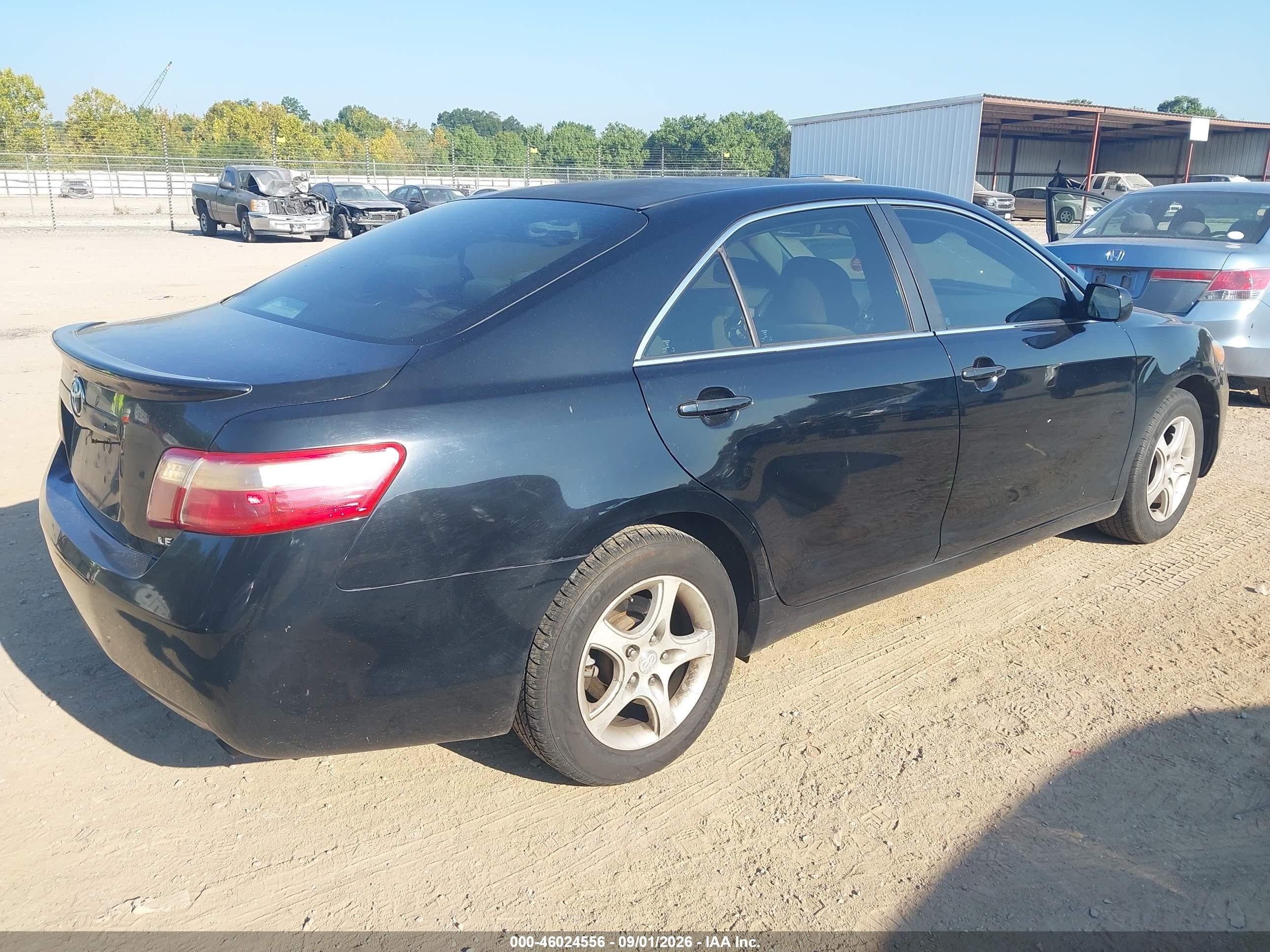 2007 Toyota Camry Le Черный vin: 4T1BE46K37U026374