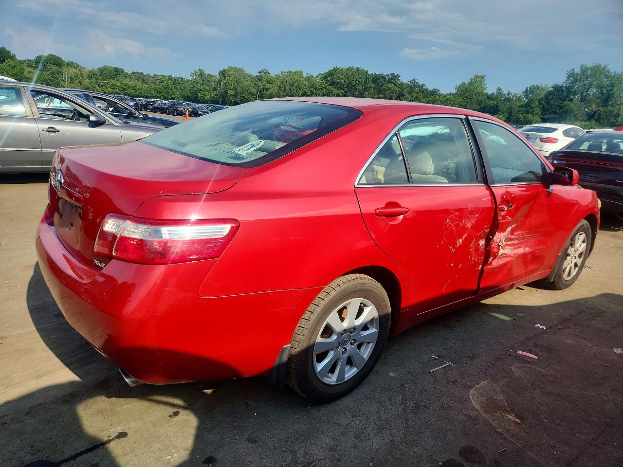 2007 Toyota Camry Xle Красный vin: 4T1BE46K37U051369