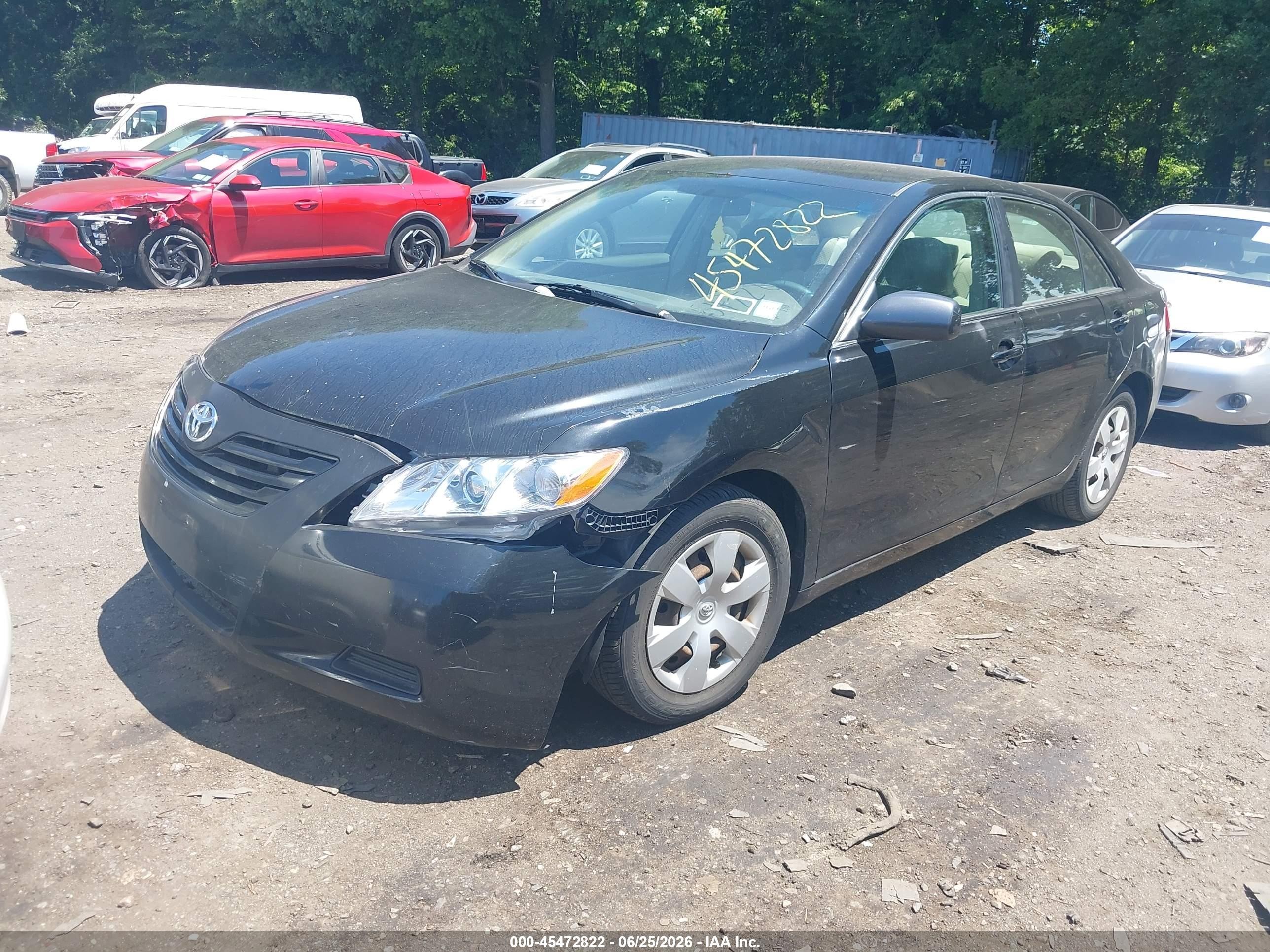 2007 Toyota Camry Le Black vin: 4T1BE46K37U110582