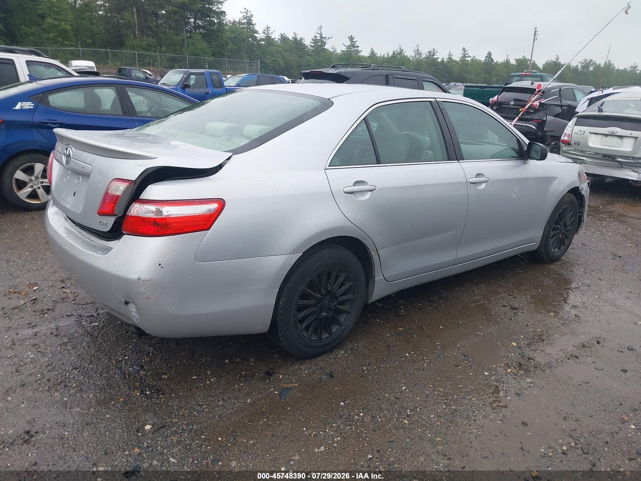 2007 Toyota Camry Le Silver vin: 4T1BE46K37U150628