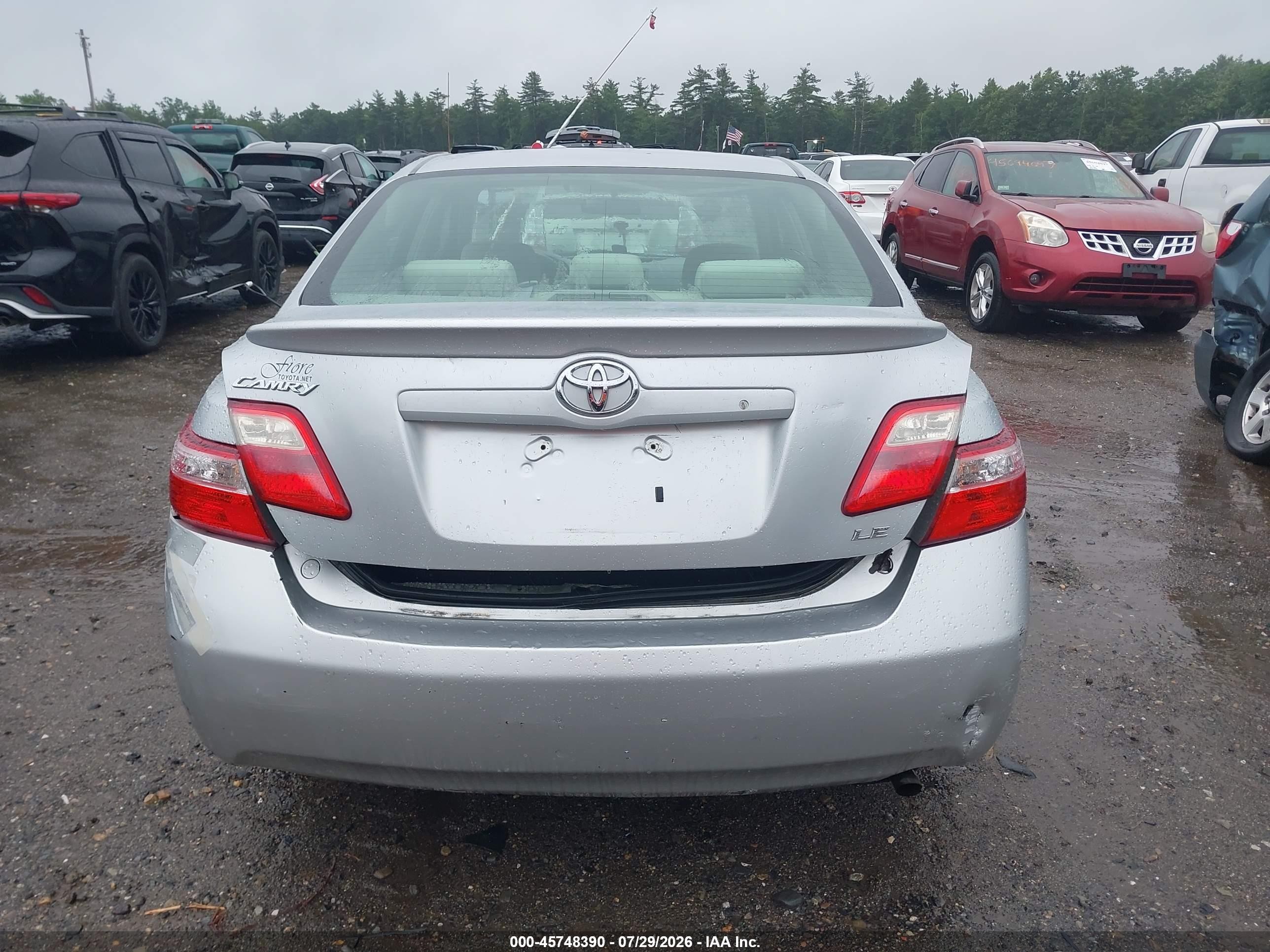 2007 Toyota Camry Le Silver vin: 4T1BE46K37U150628