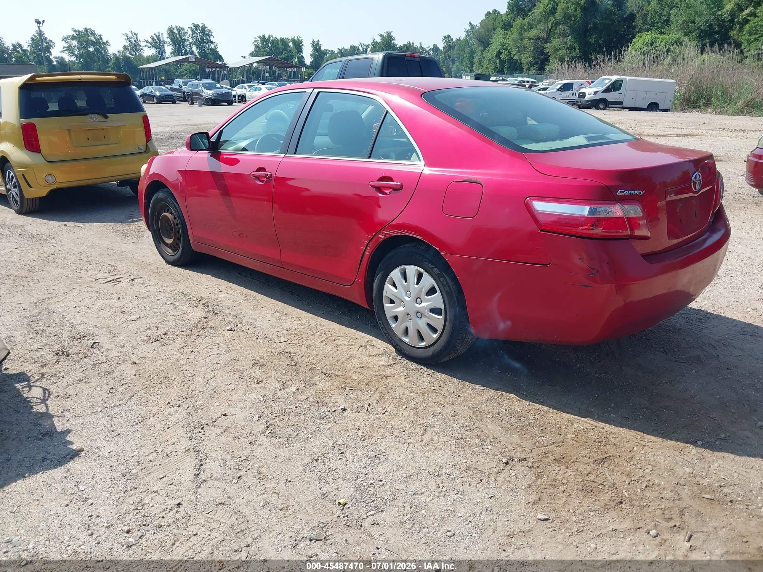 2007 Toyota Camry Le Красный vin: 4T1BE46K37U175898