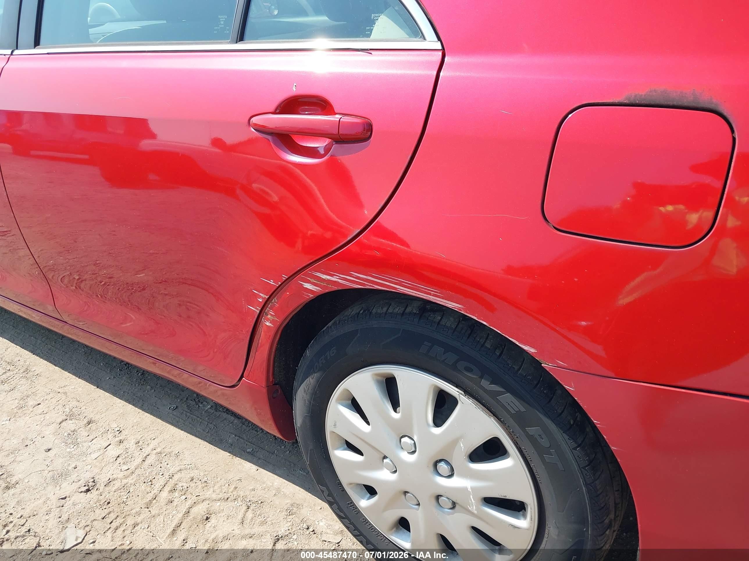 2007 Toyota Camry Le Красный vin: 4T1BE46K37U175898