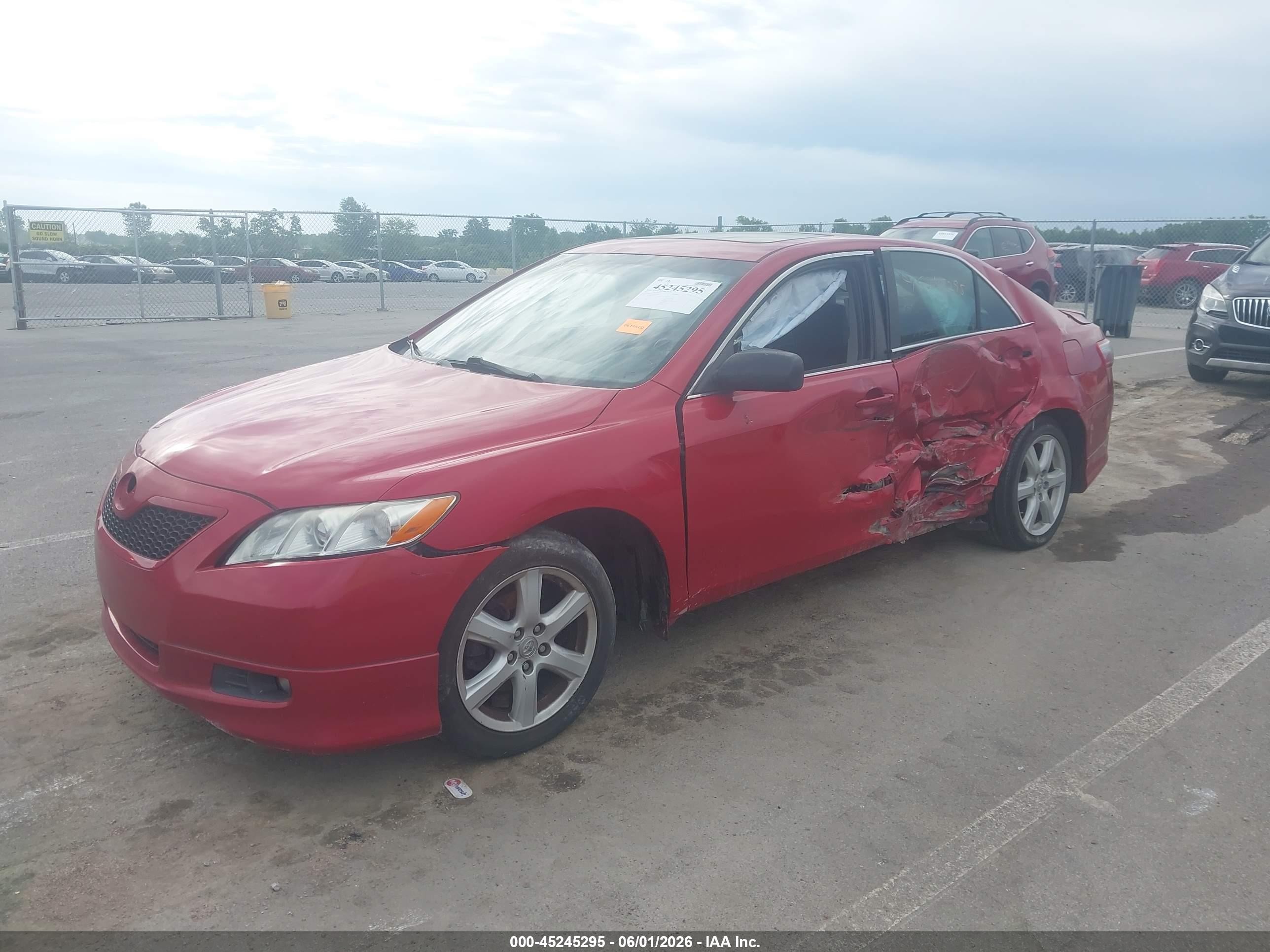 2007 Toyota Camry Se Red vin: 4T1BE46K37U192944