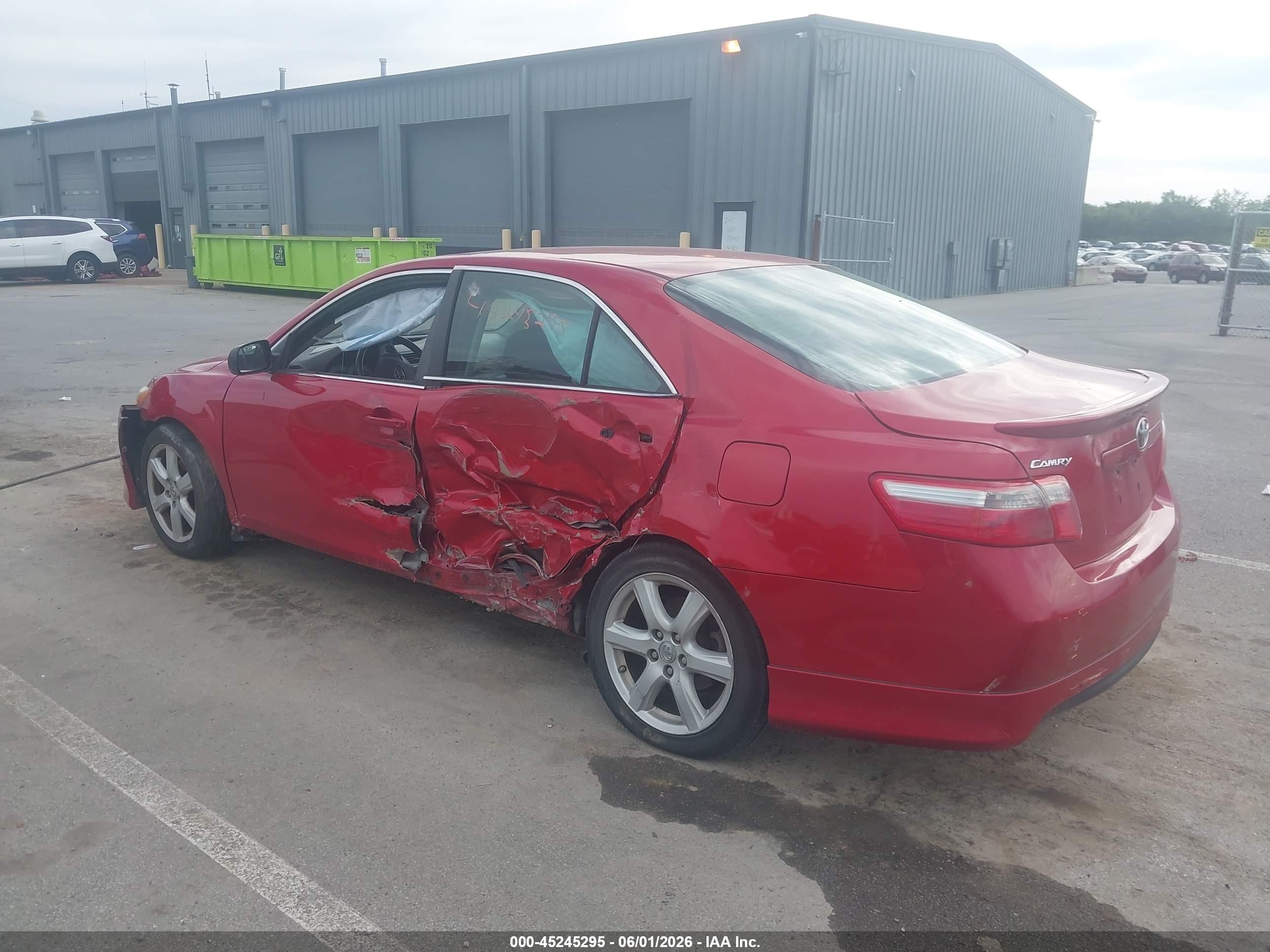 2007 Toyota Camry Se Red vin: 4T1BE46K37U192944