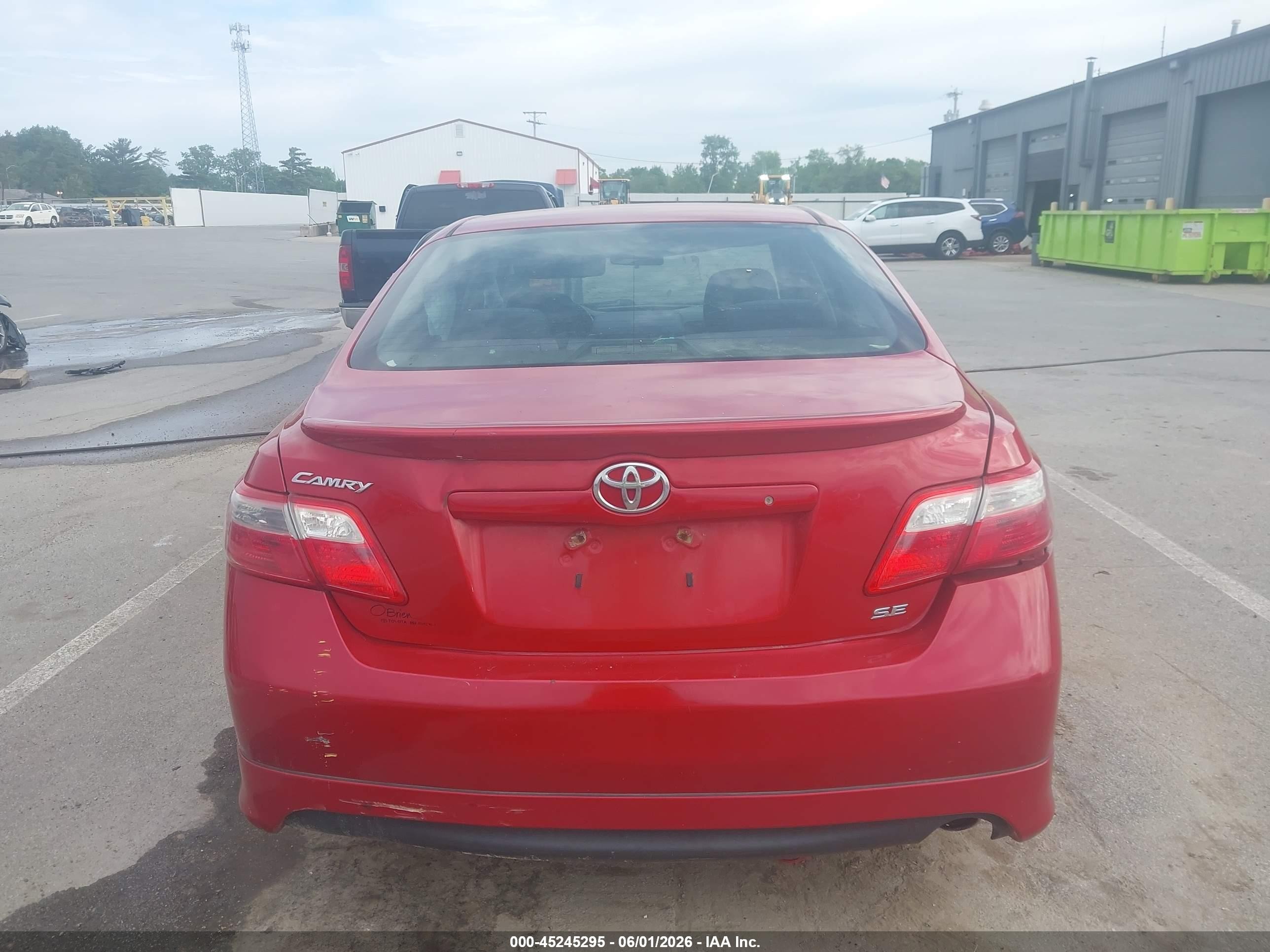 2007 Toyota Camry Se Red vin: 4T1BE46K37U192944