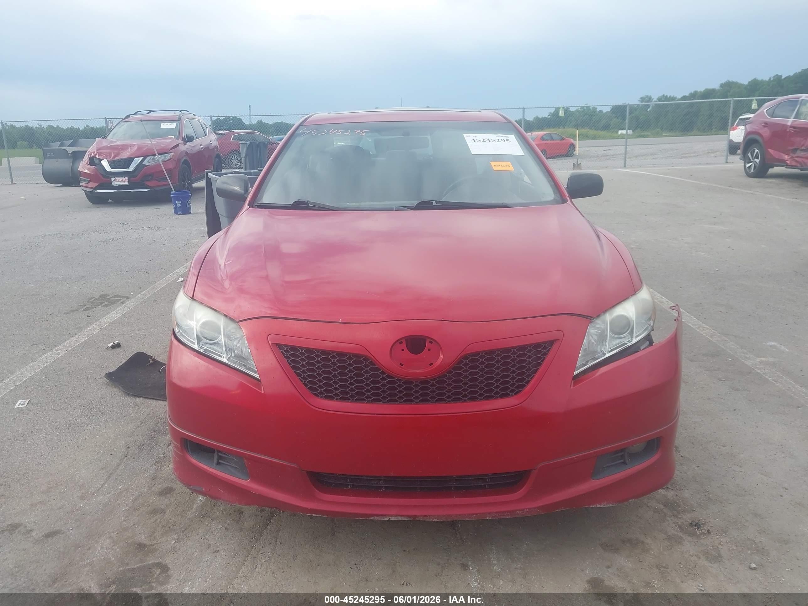 2007 Toyota Camry Se Red vin: 4T1BE46K37U192944