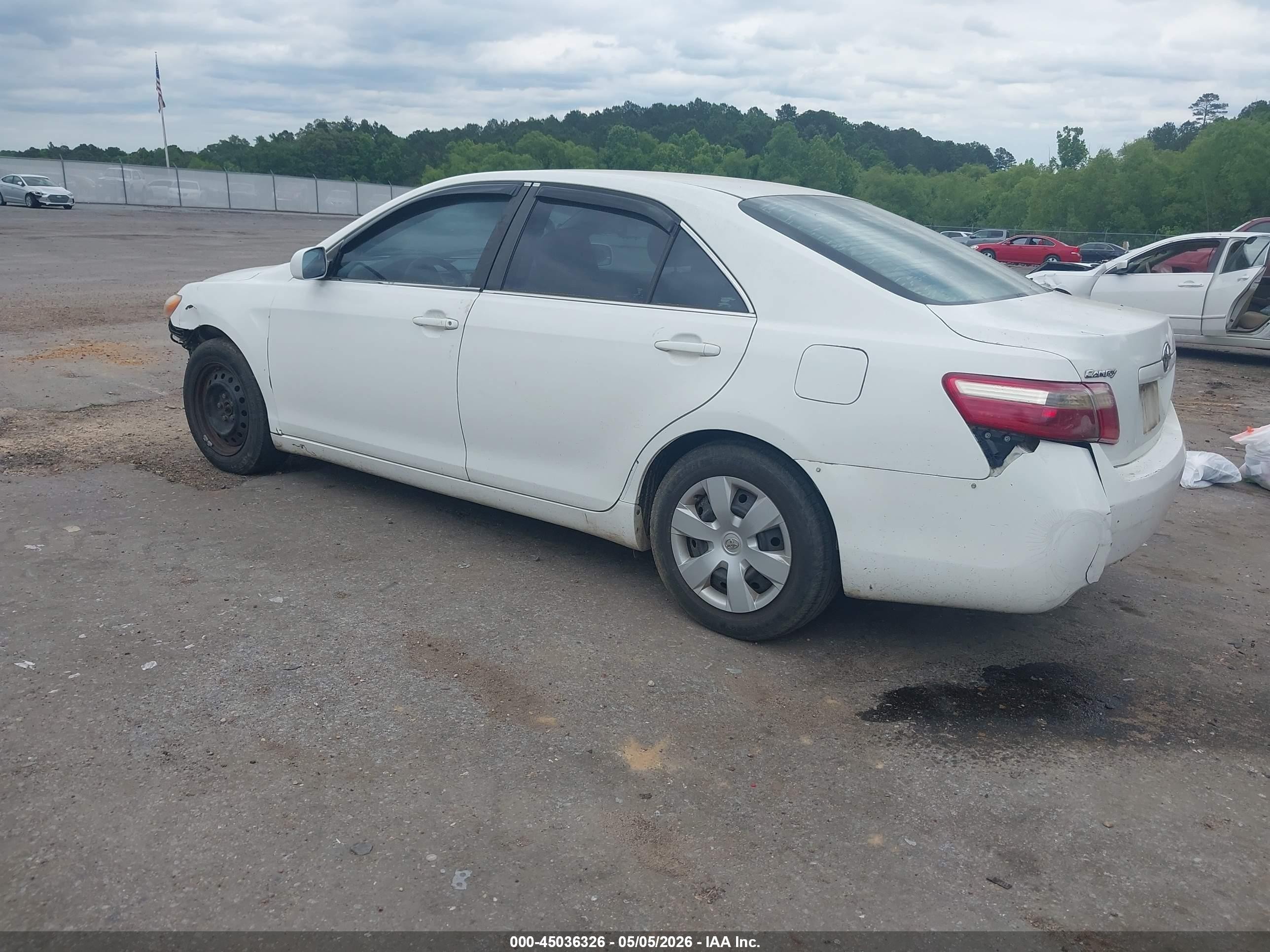 2007 Toyota Camry Ce White vin: 4T1BE46K37U511775