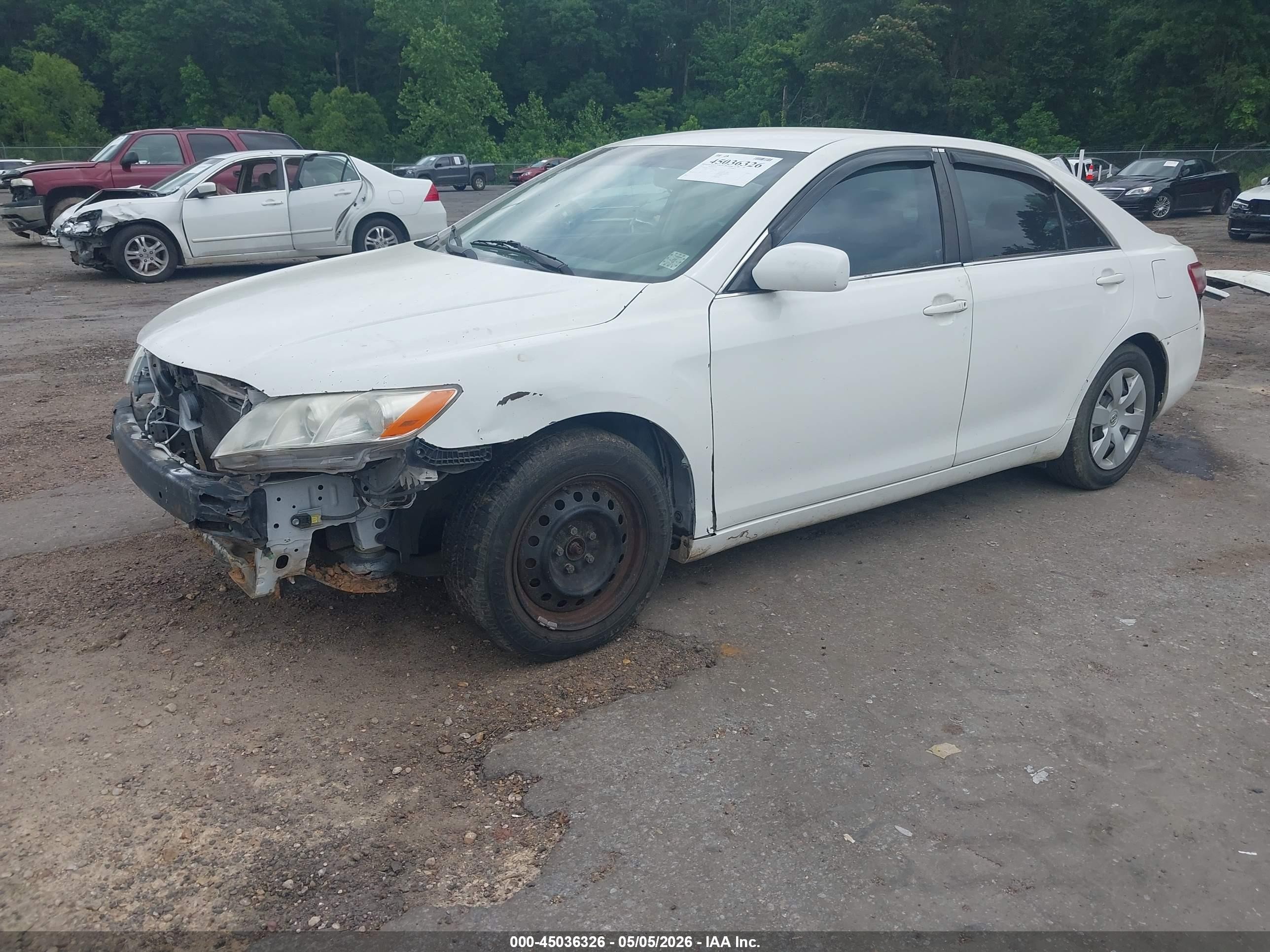 2007 Toyota Camry Ce White vin: 4T1BE46K37U511775