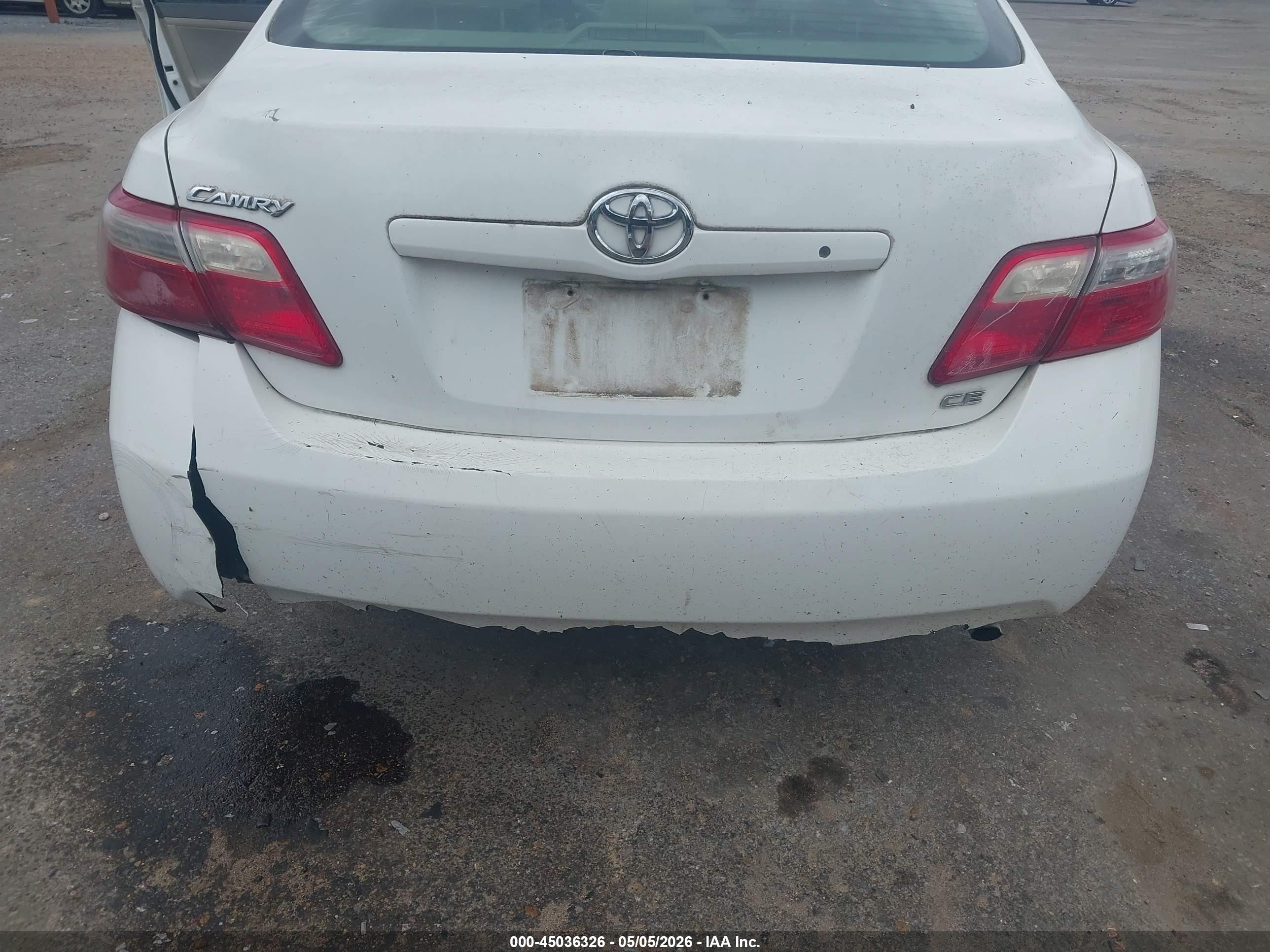 2007 Toyota Camry Ce White vin: 4T1BE46K37U511775