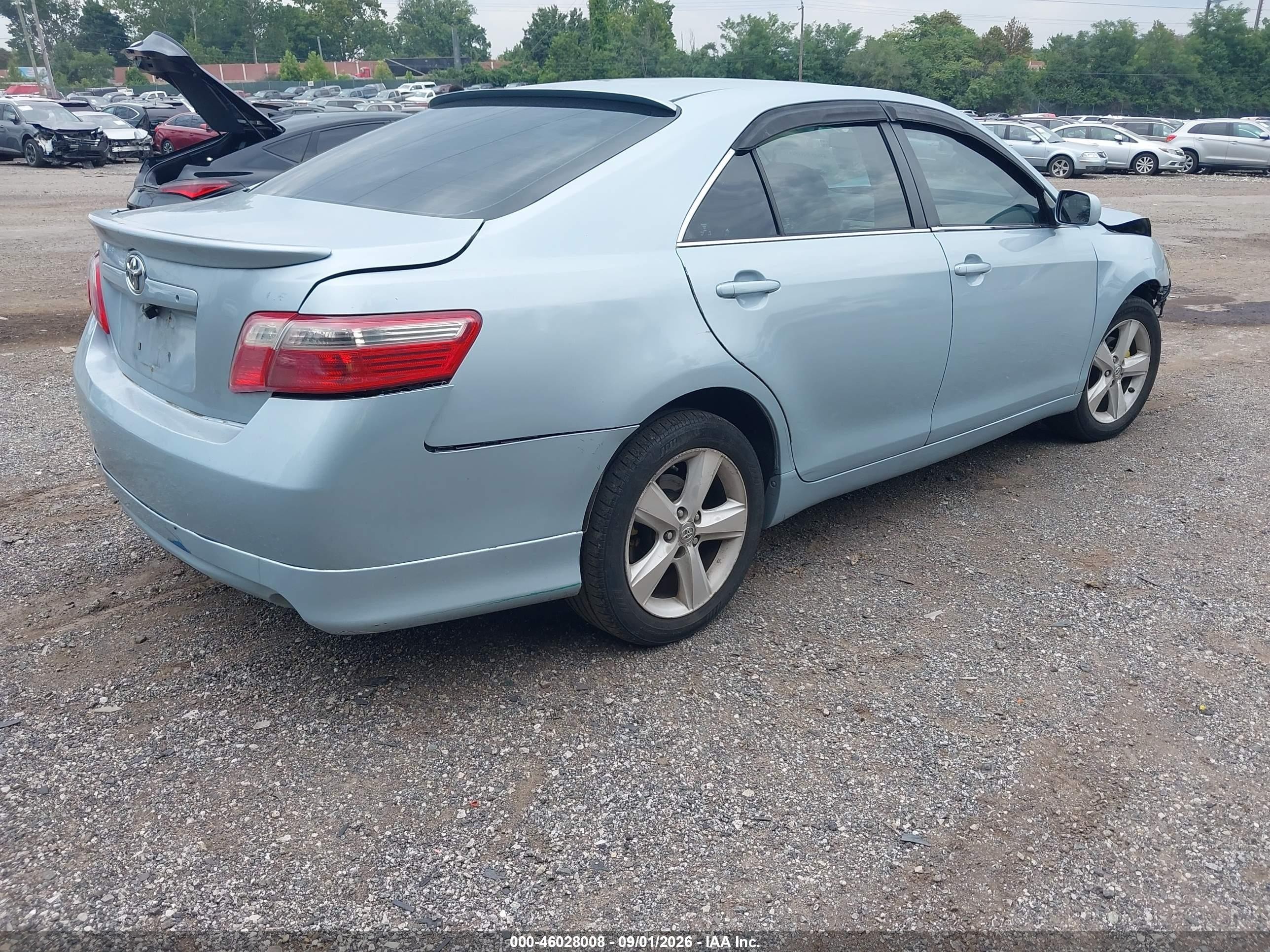 2007 Toyota Camry Le Light Blue vin: 4T1BE46K37U524574
