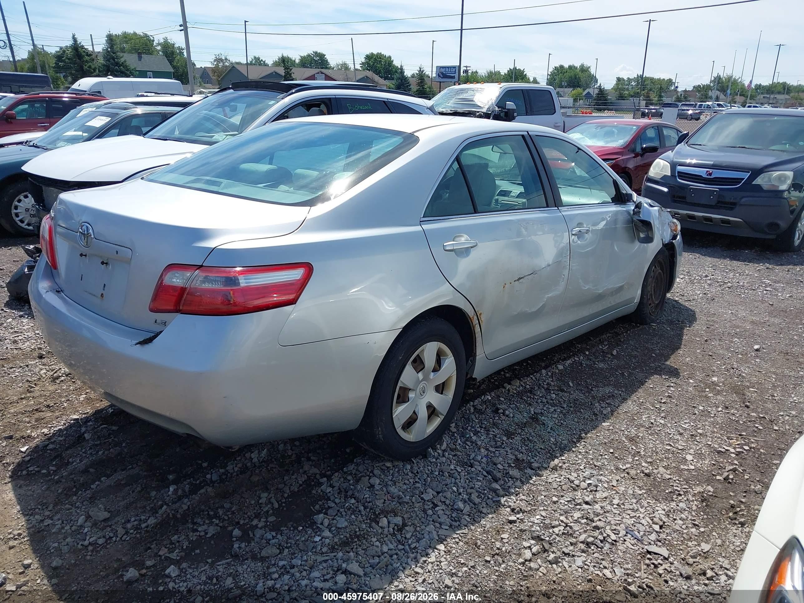 2007 Toyota Camry Le Silver vin: 4T1BE46K37U540046