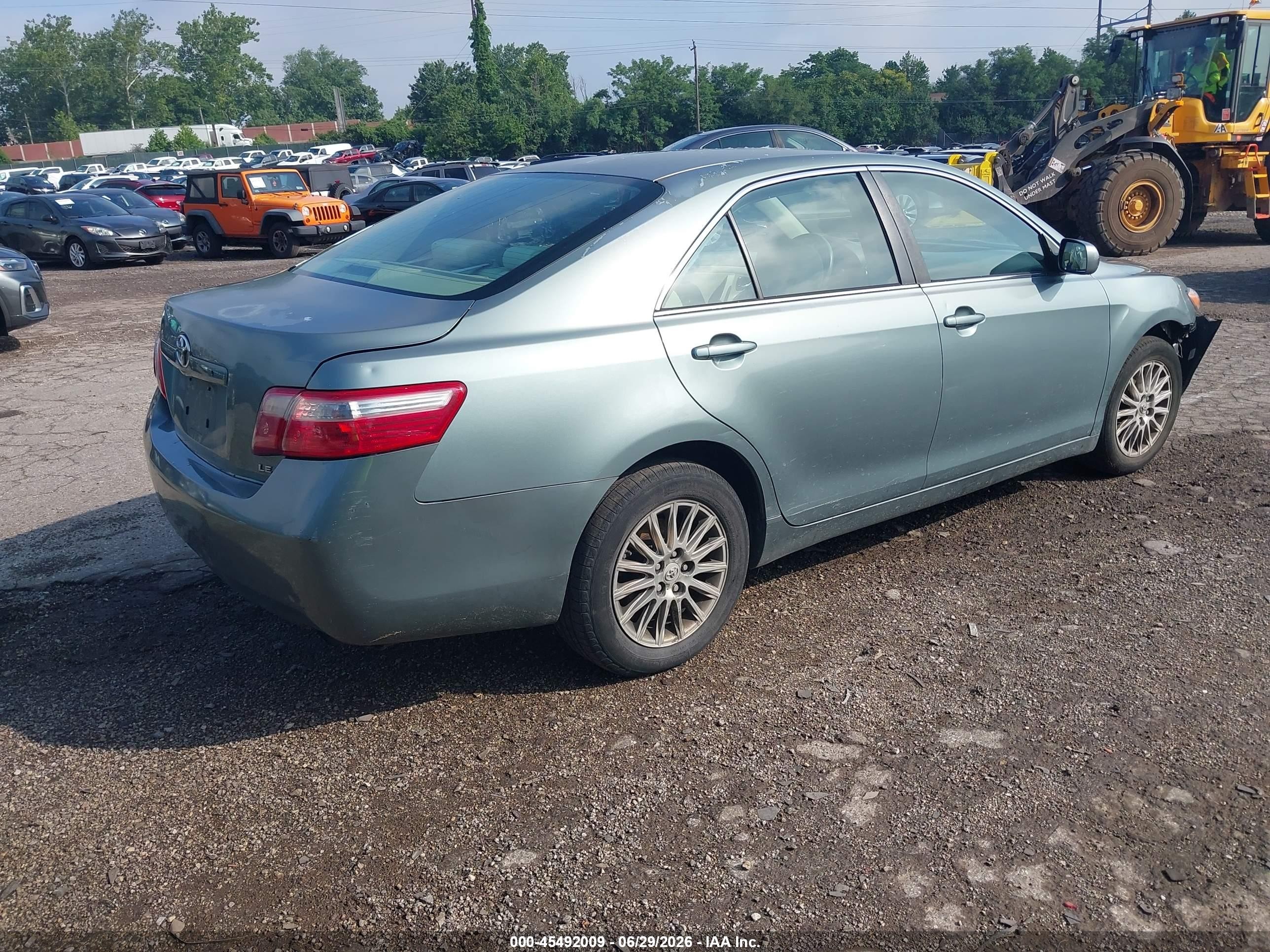 2007 Toyota Camry Le Green vin: 4T1BE46K37U563097