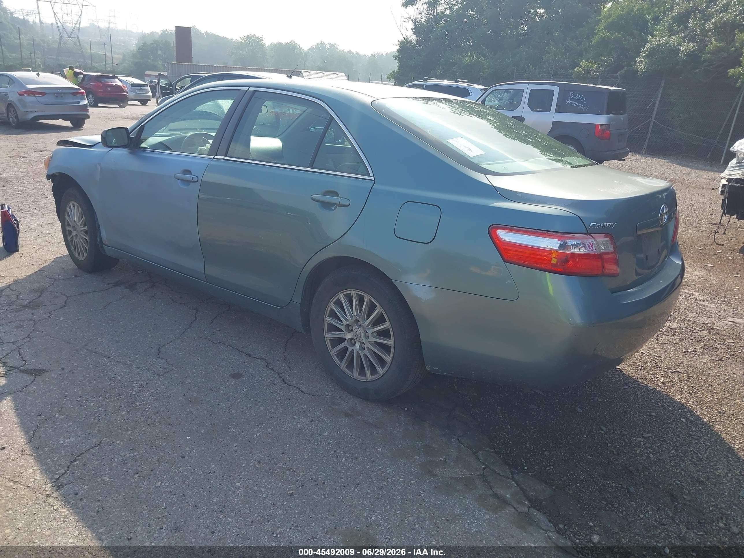 2007 Toyota Camry Le Green vin: 4T1BE46K37U563097