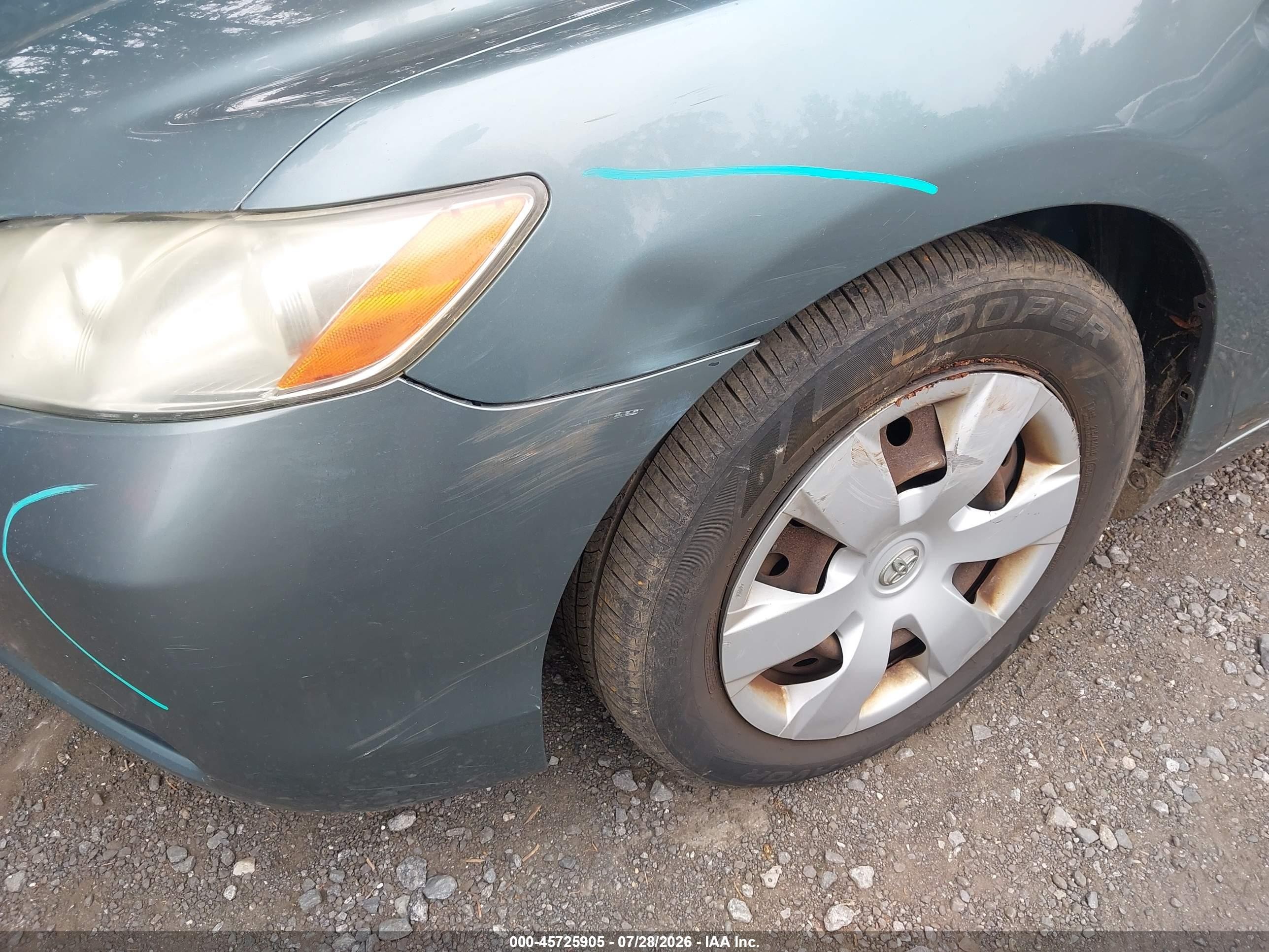 2007 Toyota Camry Le Light Blue vin: 4T1BE46K37U572365