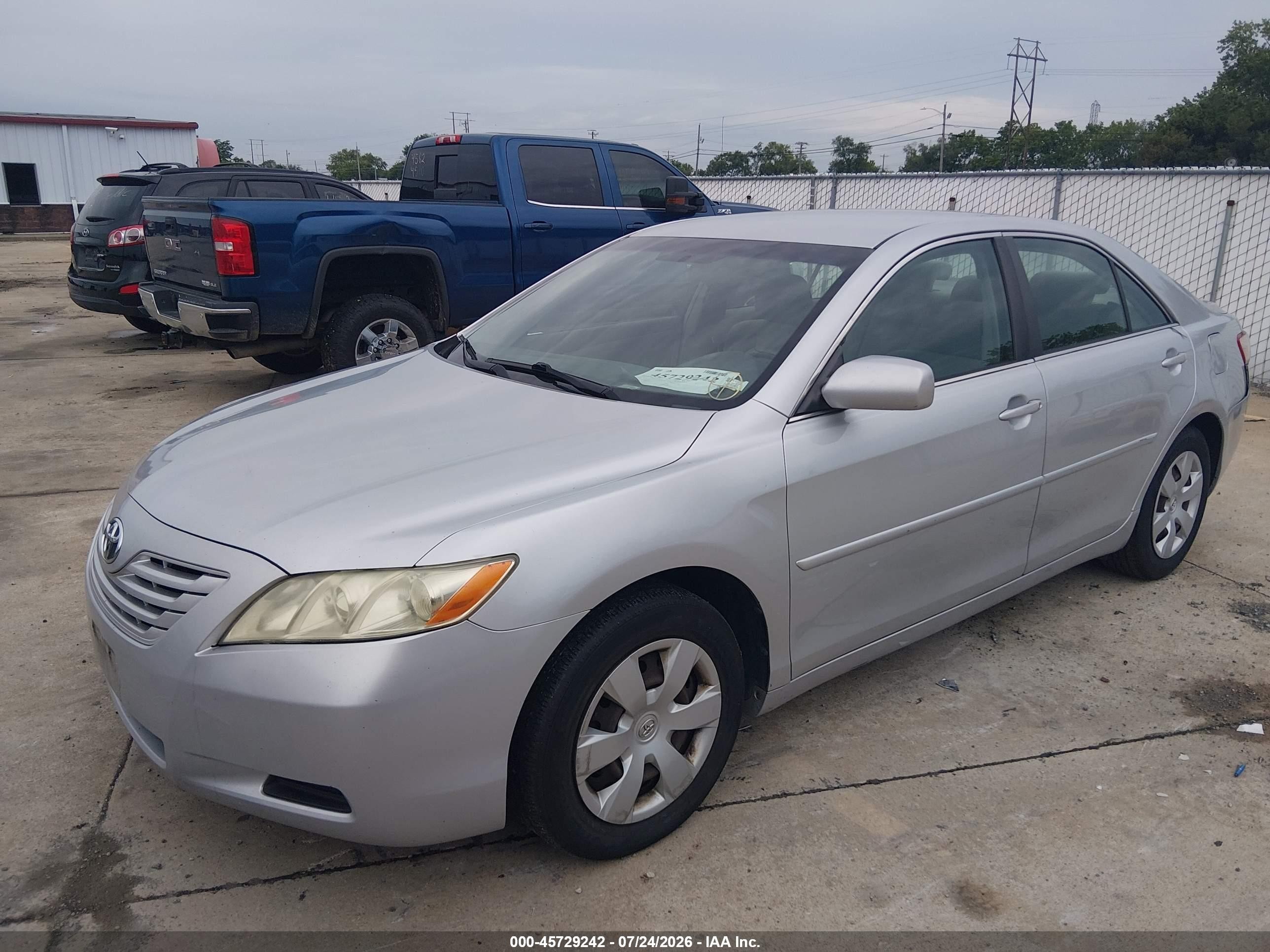 2007 Toyota Camry Le Gray vin: 4T1BE46K37U592325