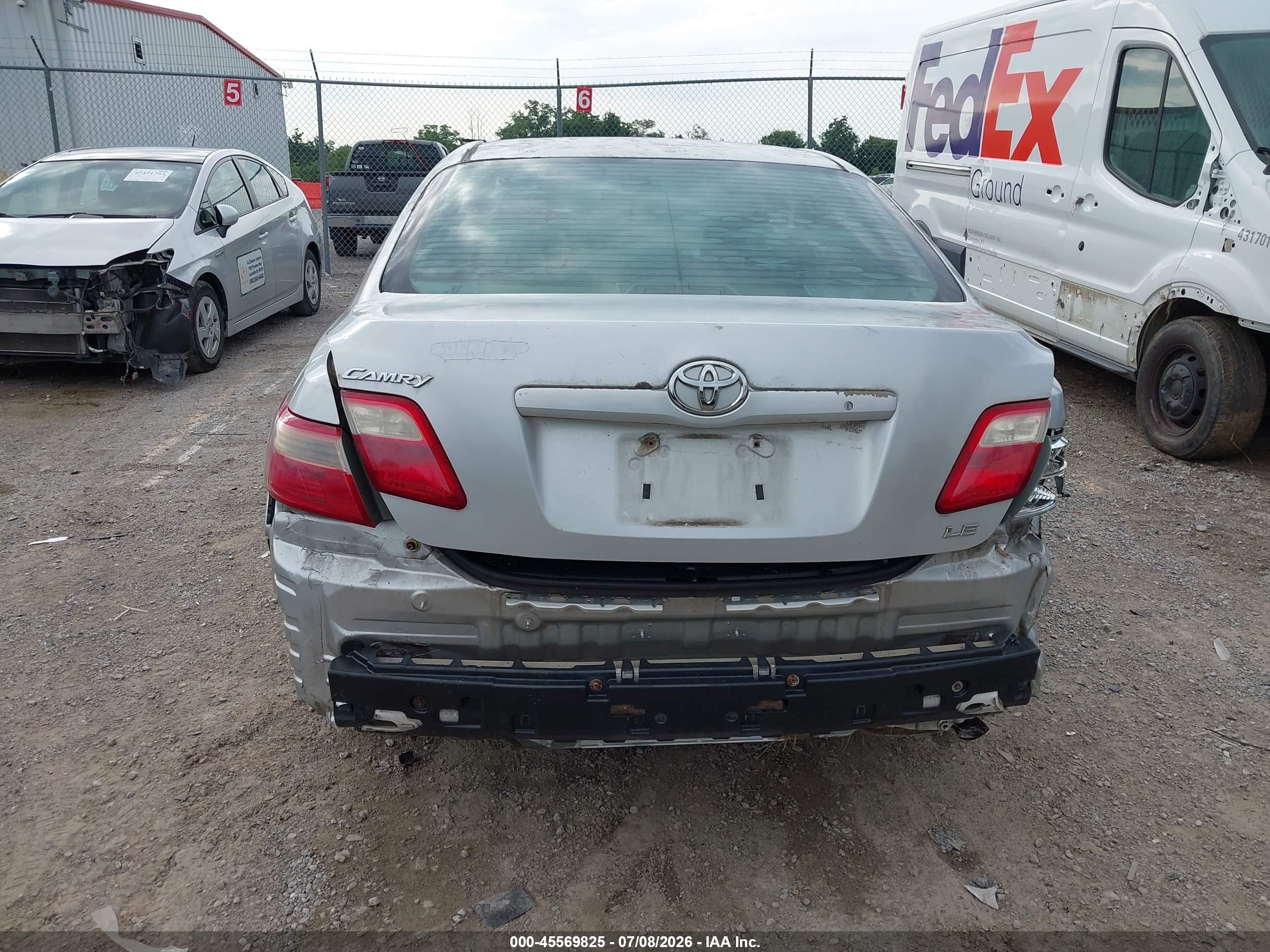 2007 Toyota Camry Le Silver vin: 4T1BE46K37U598836