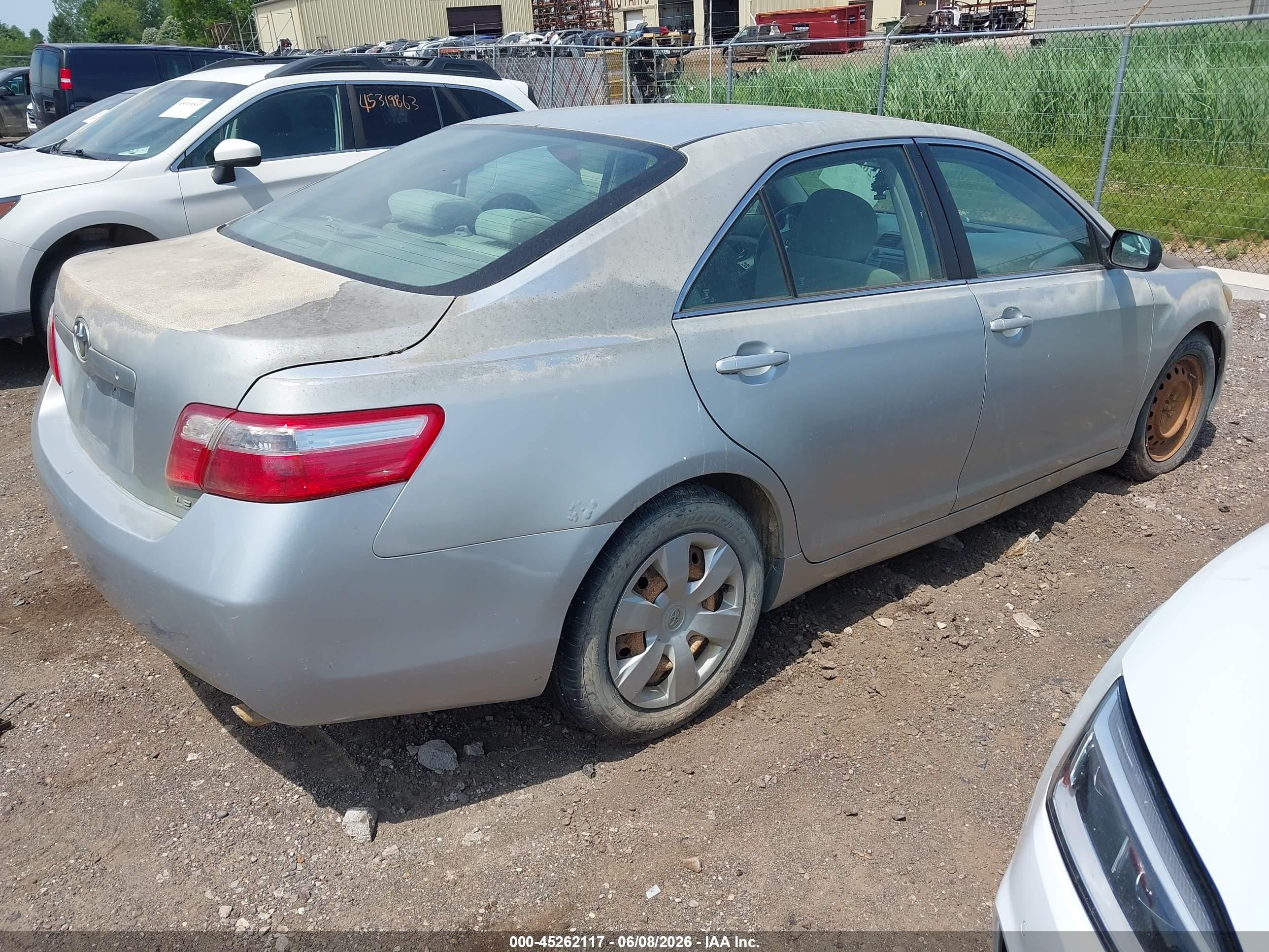 2007 Toyota Camry Le Silver vin: 4T1BE46K37U627445