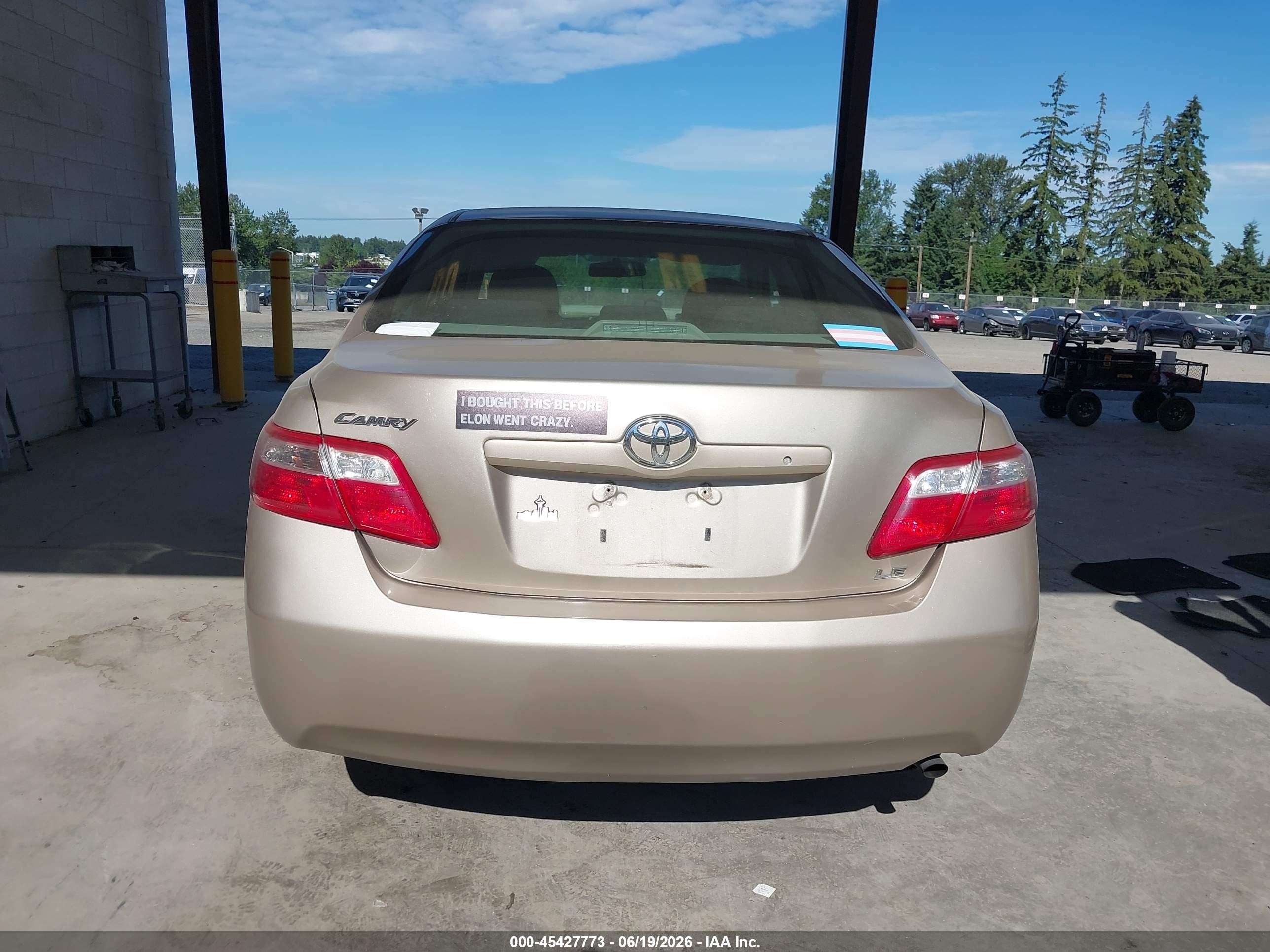 2007 Toyota Camry Le Gold vin: 4T1BE46K37U655052