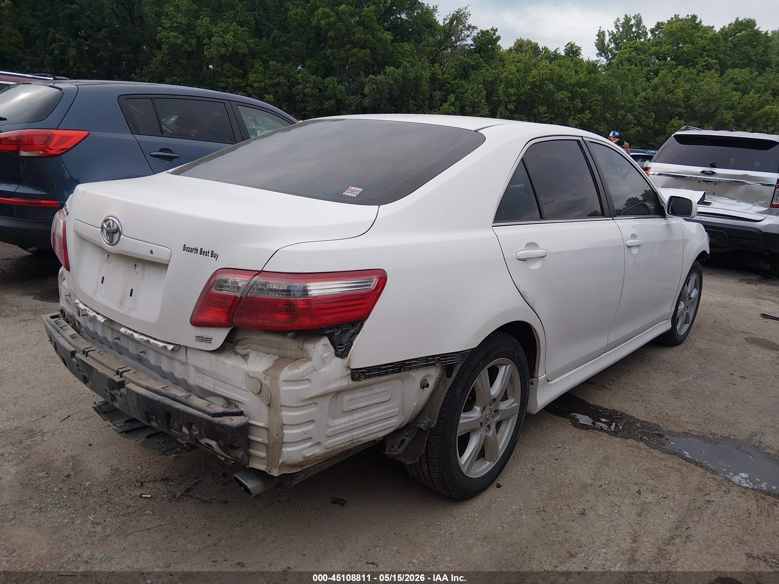 2007 Toyota Camry Se White vin: 4T1BE46K37U666066