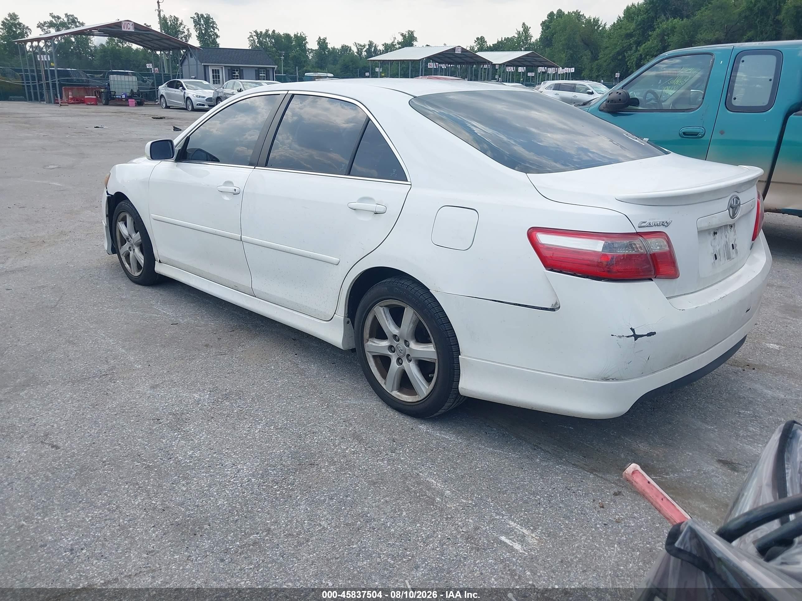 2007 Toyota Camry Se White vin: 4T1BE46K37U671087