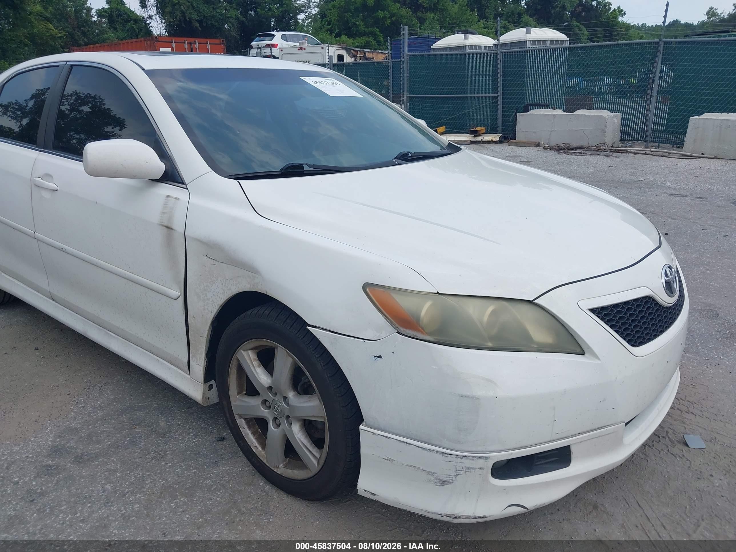 2007 Toyota Camry Se White vin: 4T1BE46K37U671087