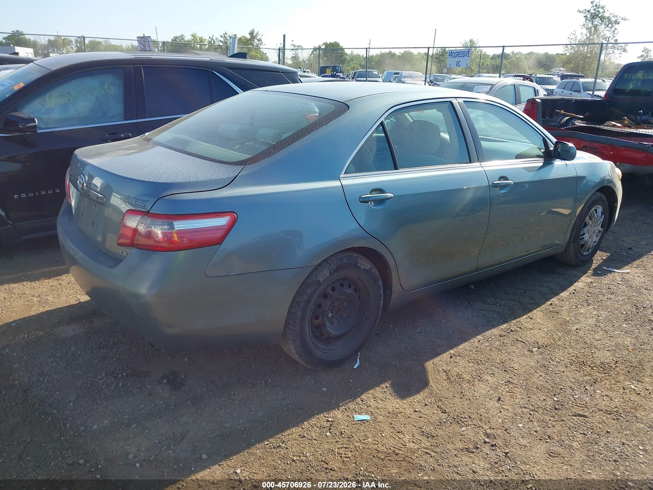 2007 Toyota Camry Le Teal vin: 4T1BE46K37U704671