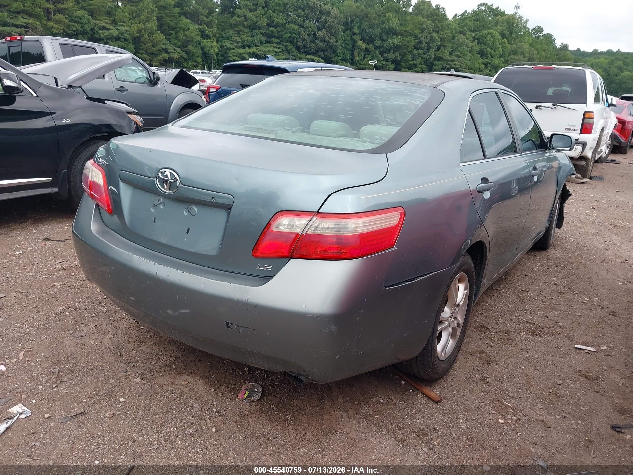 2007 Toyota Camry Le Синий vin: 4T1BE46K37U704914