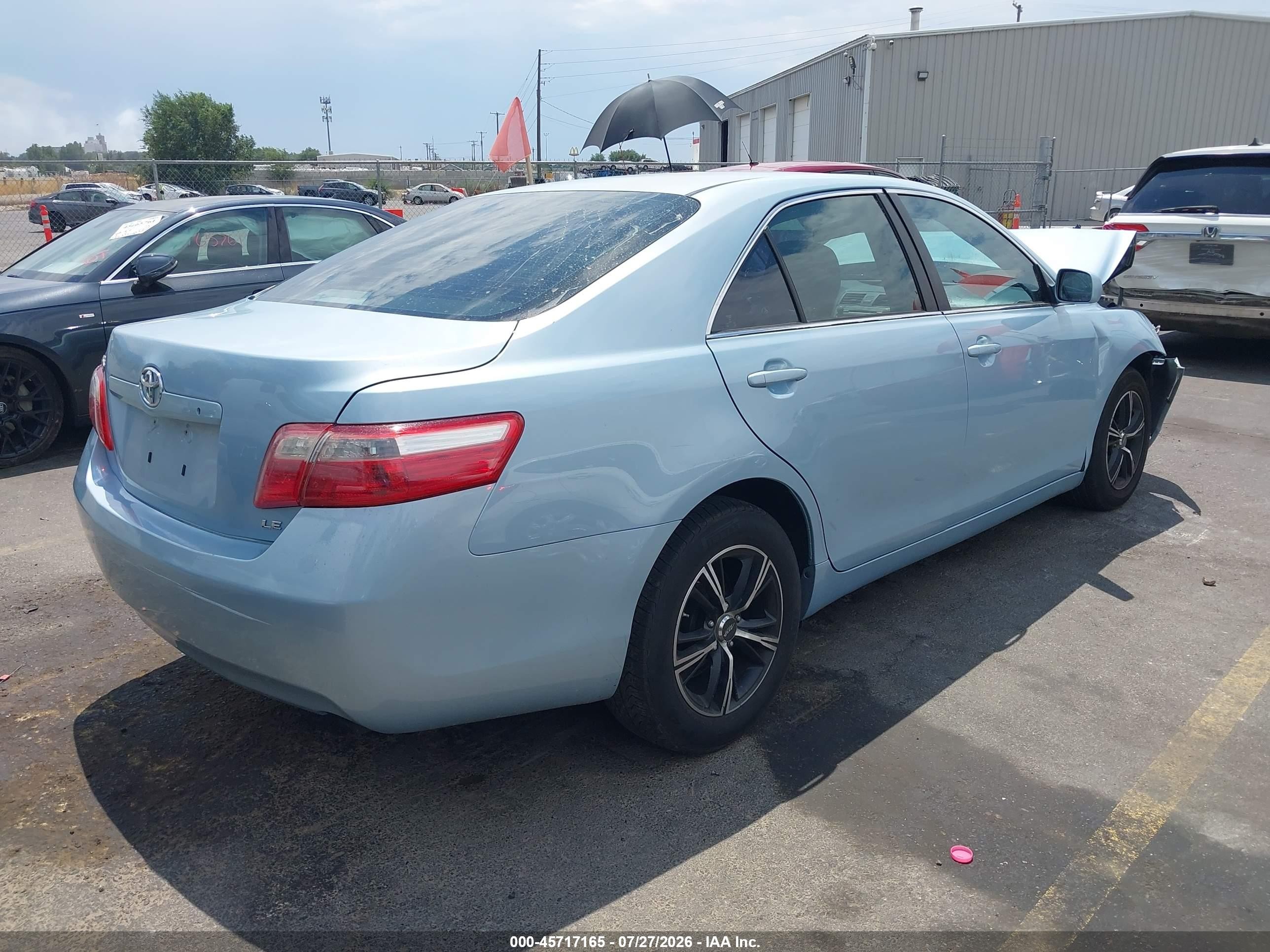 2007 Toyota Camry Le Blue vin: 4T1BE46K37U718117