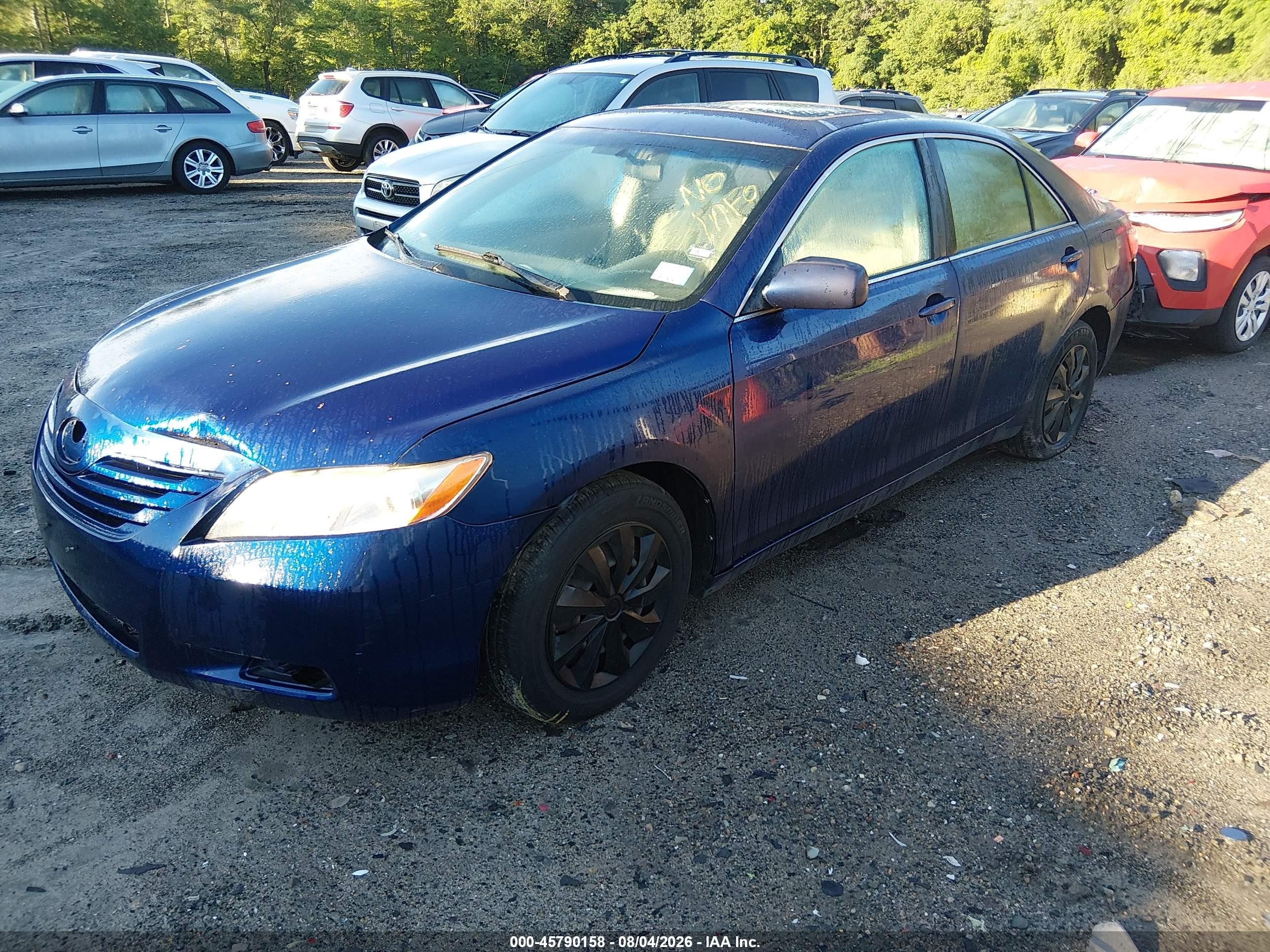 2008 Toyota Camry Le Blue vin: 4T1BE46K38U203393