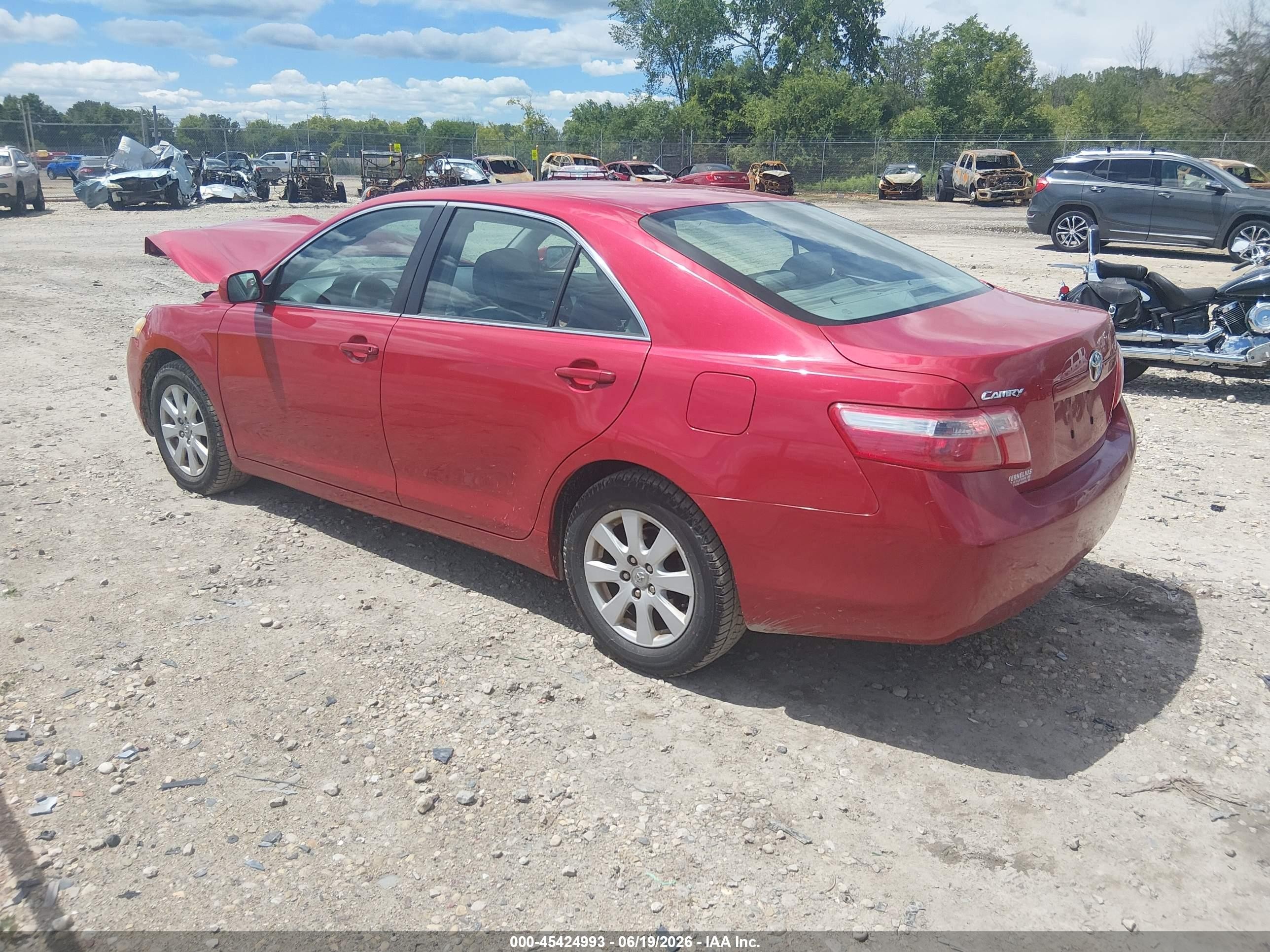 2008 Toyota Camry Xle Red vin: 4T1BE46K38U248043