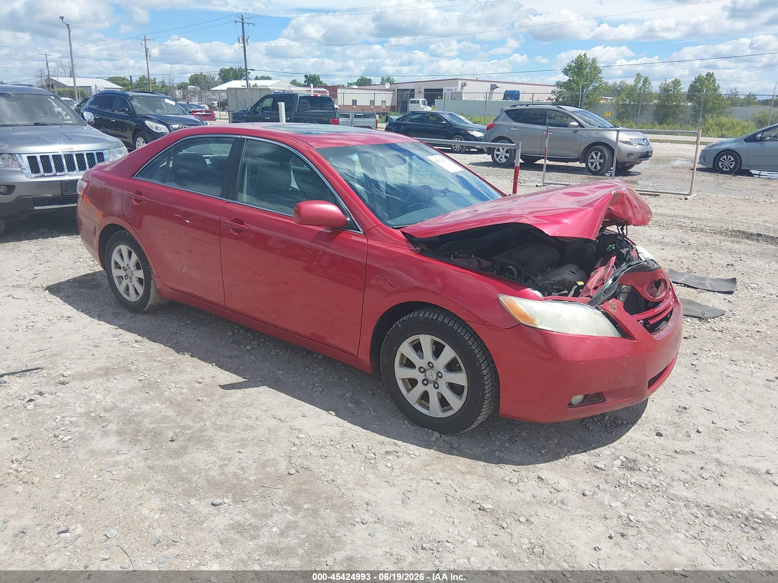 2008 Toyota Camry Xle Red vin: 4T1BE46K38U248043
