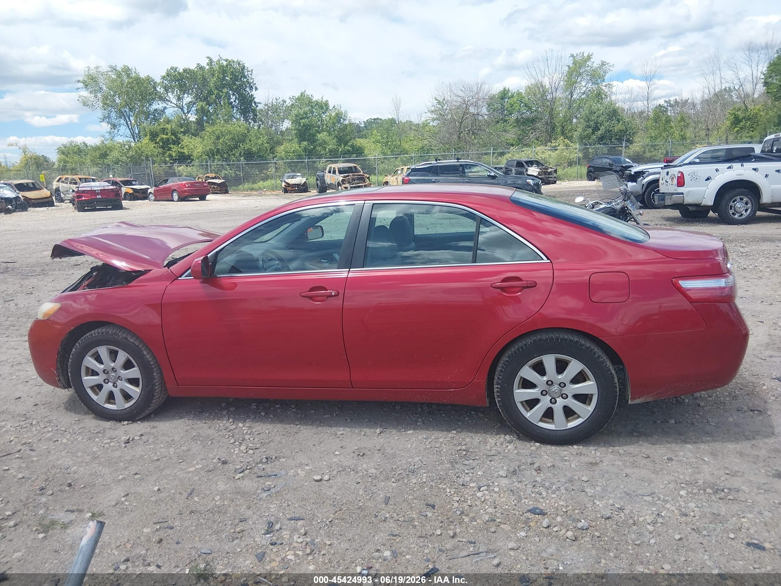 2008 Toyota Camry Xle Red vin: 4T1BE46K38U248043