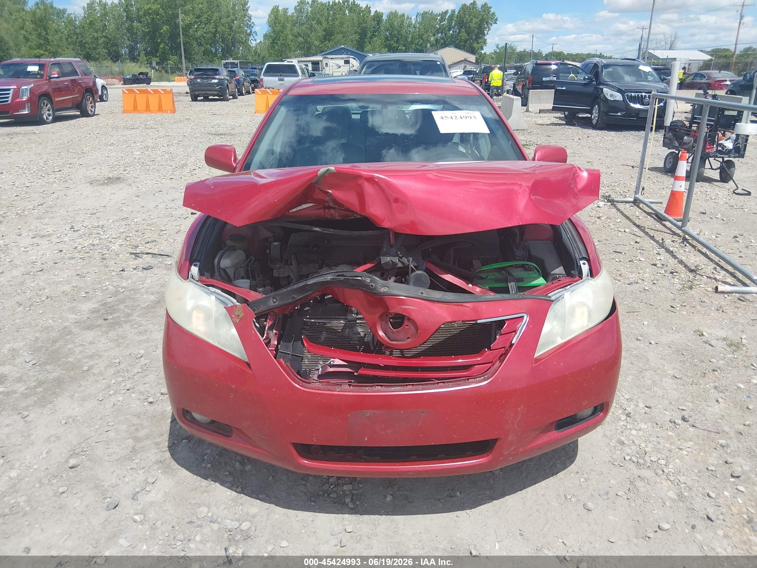 2008 Toyota Camry Xle Red vin: 4T1BE46K38U248043