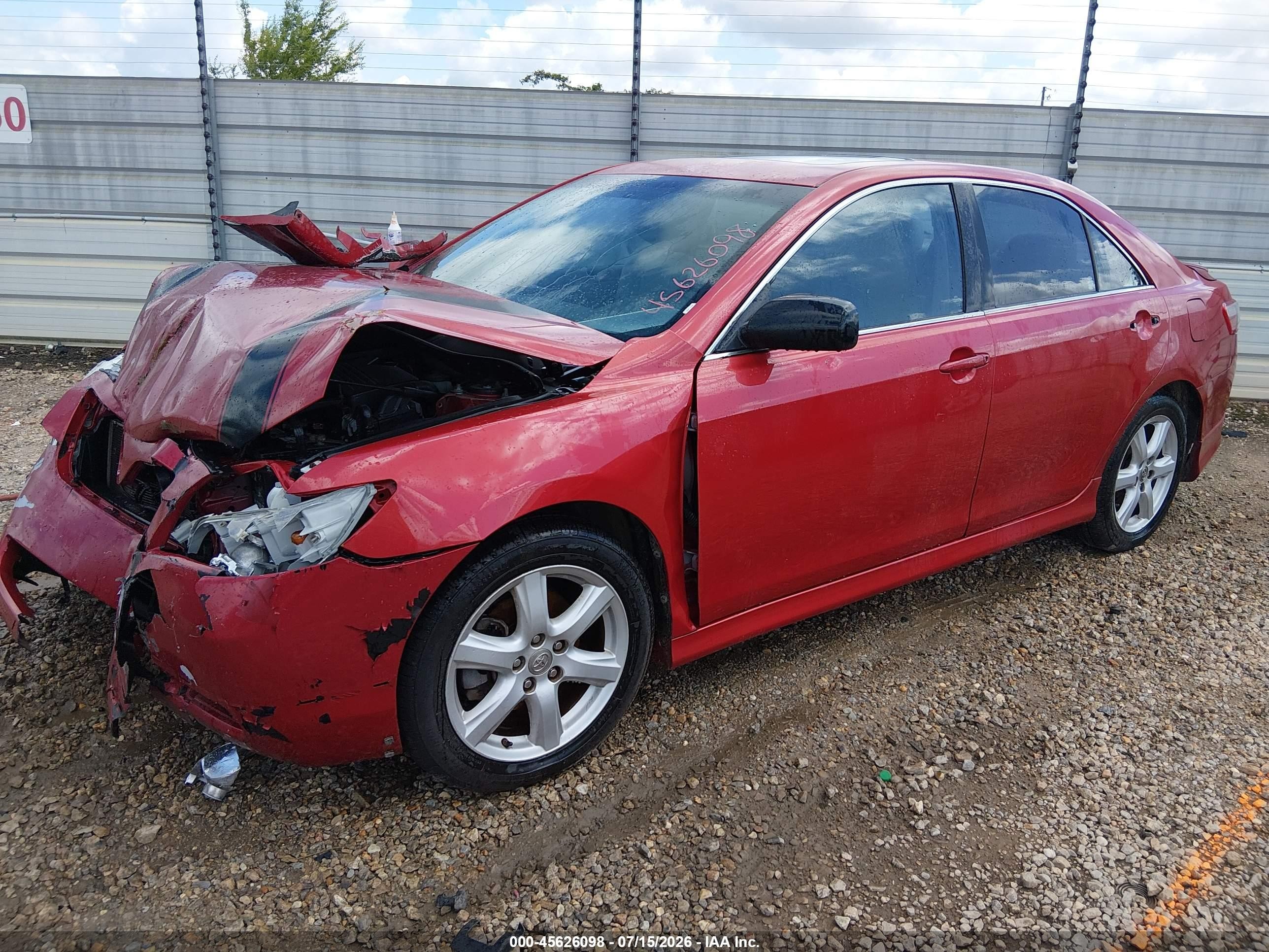 2008 Toyota Camry Se Red vin: 4T1BE46K38U257860