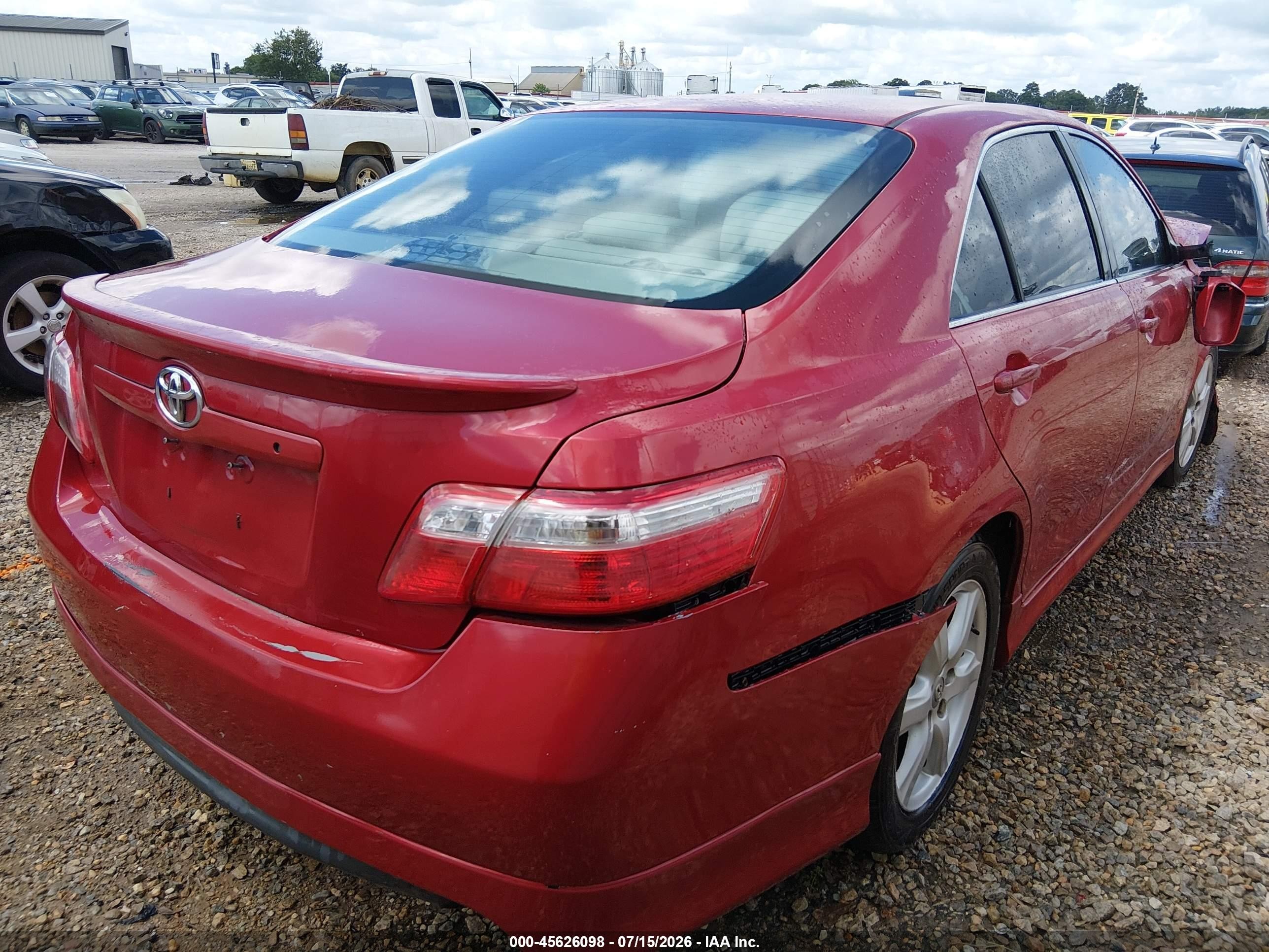 2008 Toyota Camry Se Red vin: 4T1BE46K38U257860