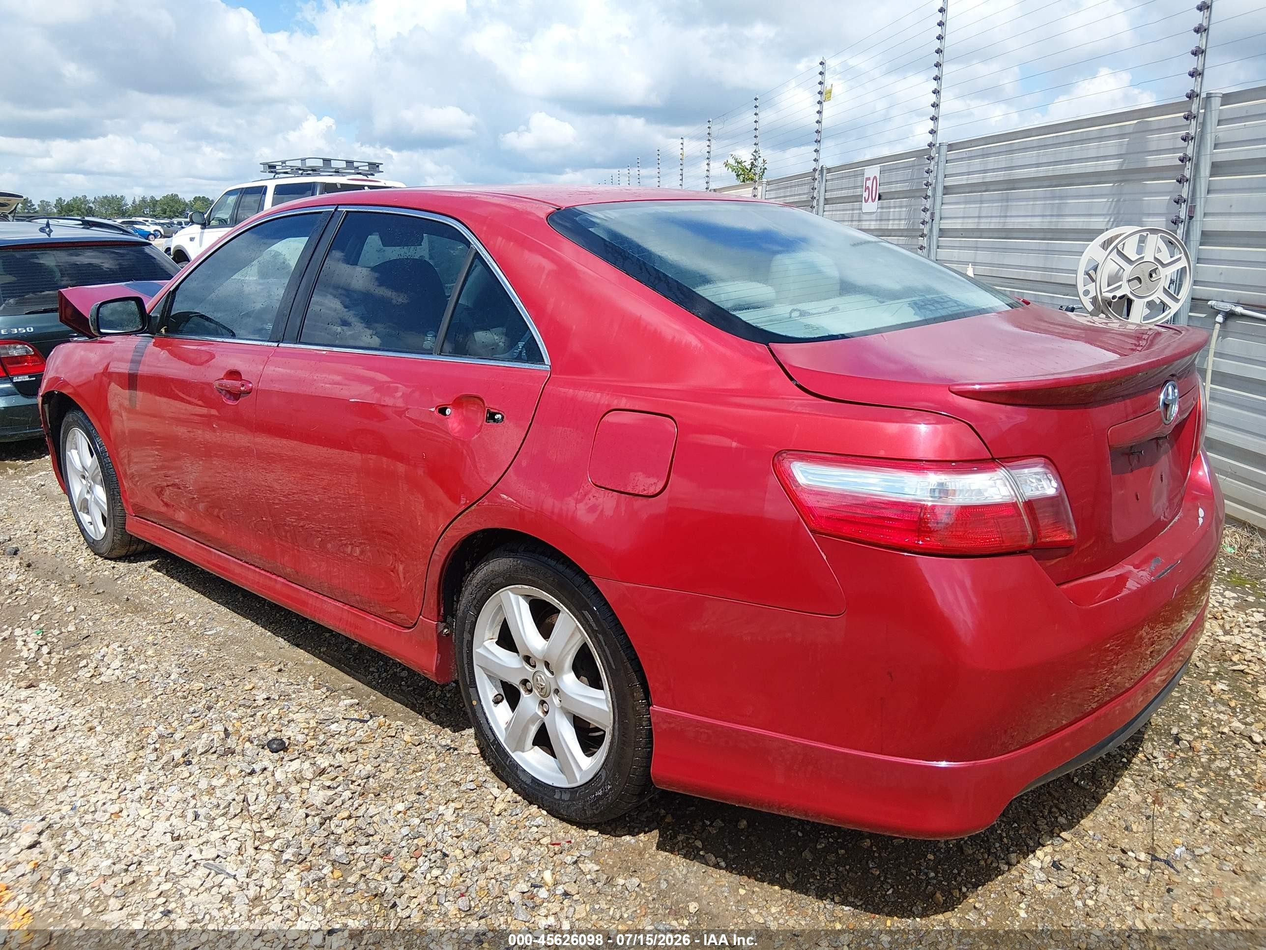 2008 Toyota Camry Se Red vin: 4T1BE46K38U257860