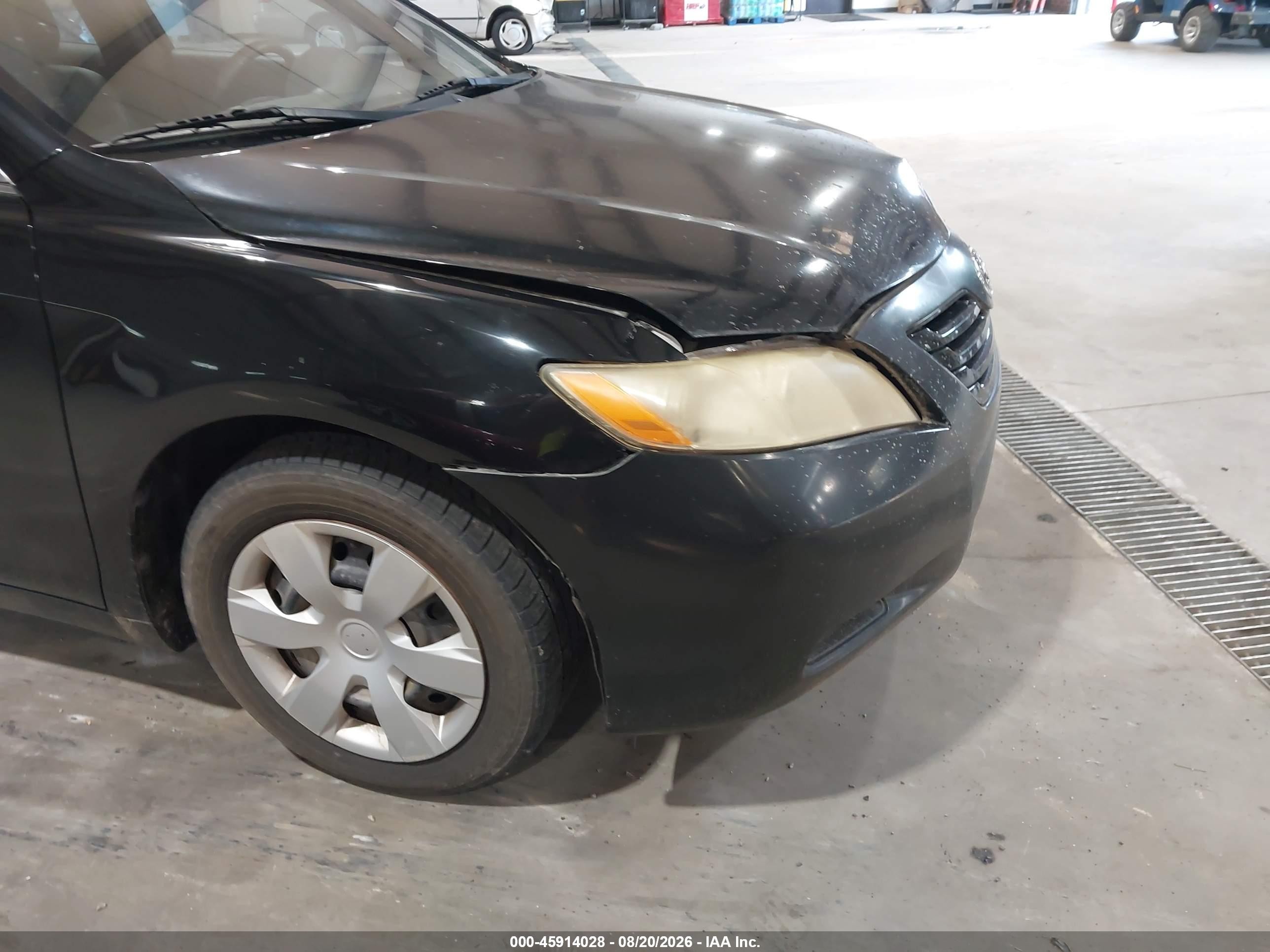 2008 Toyota Camry Black vin: 4T1BE46K38U742824