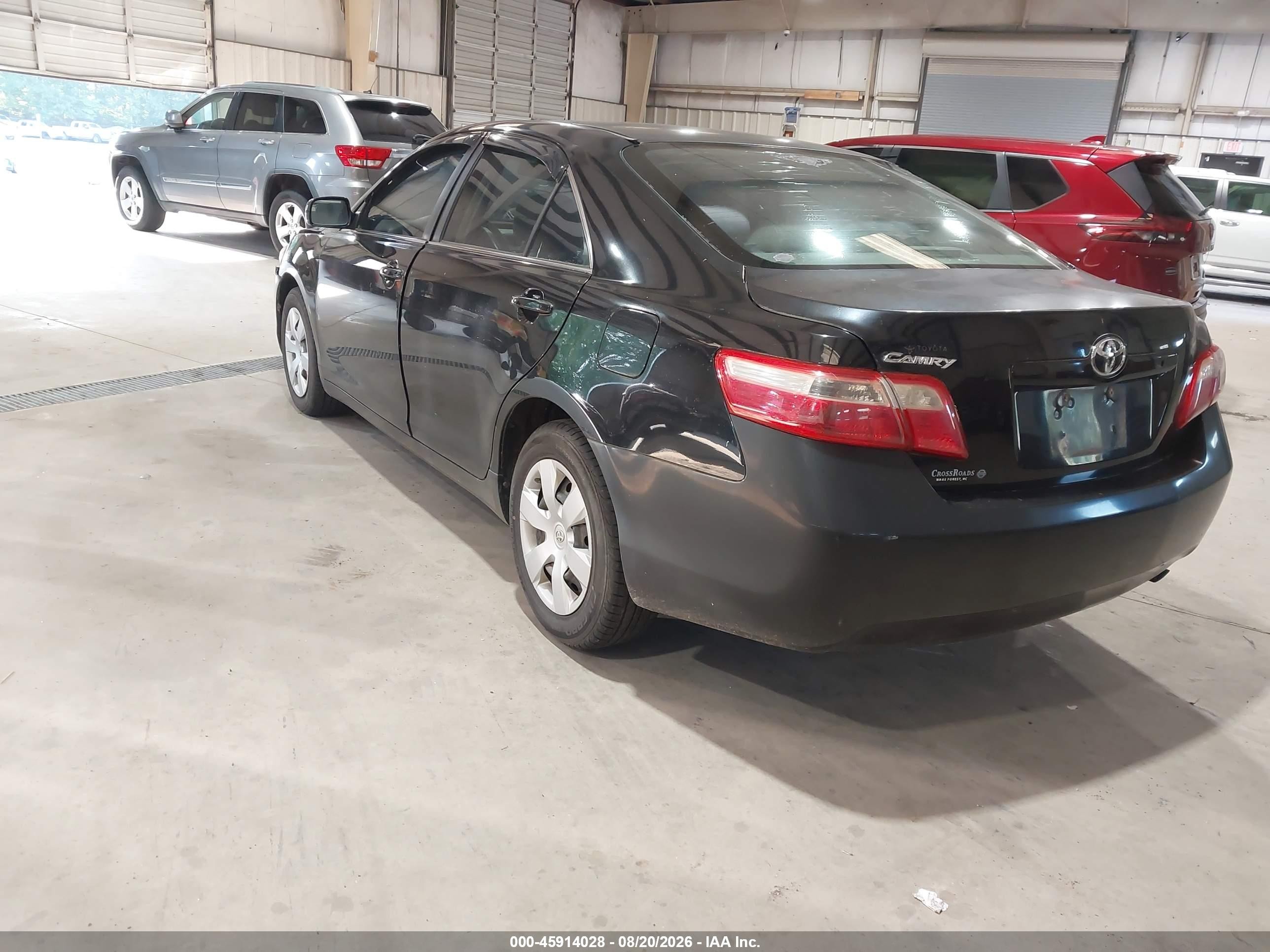 2008 Toyota Camry Black vin: 4T1BE46K38U742824