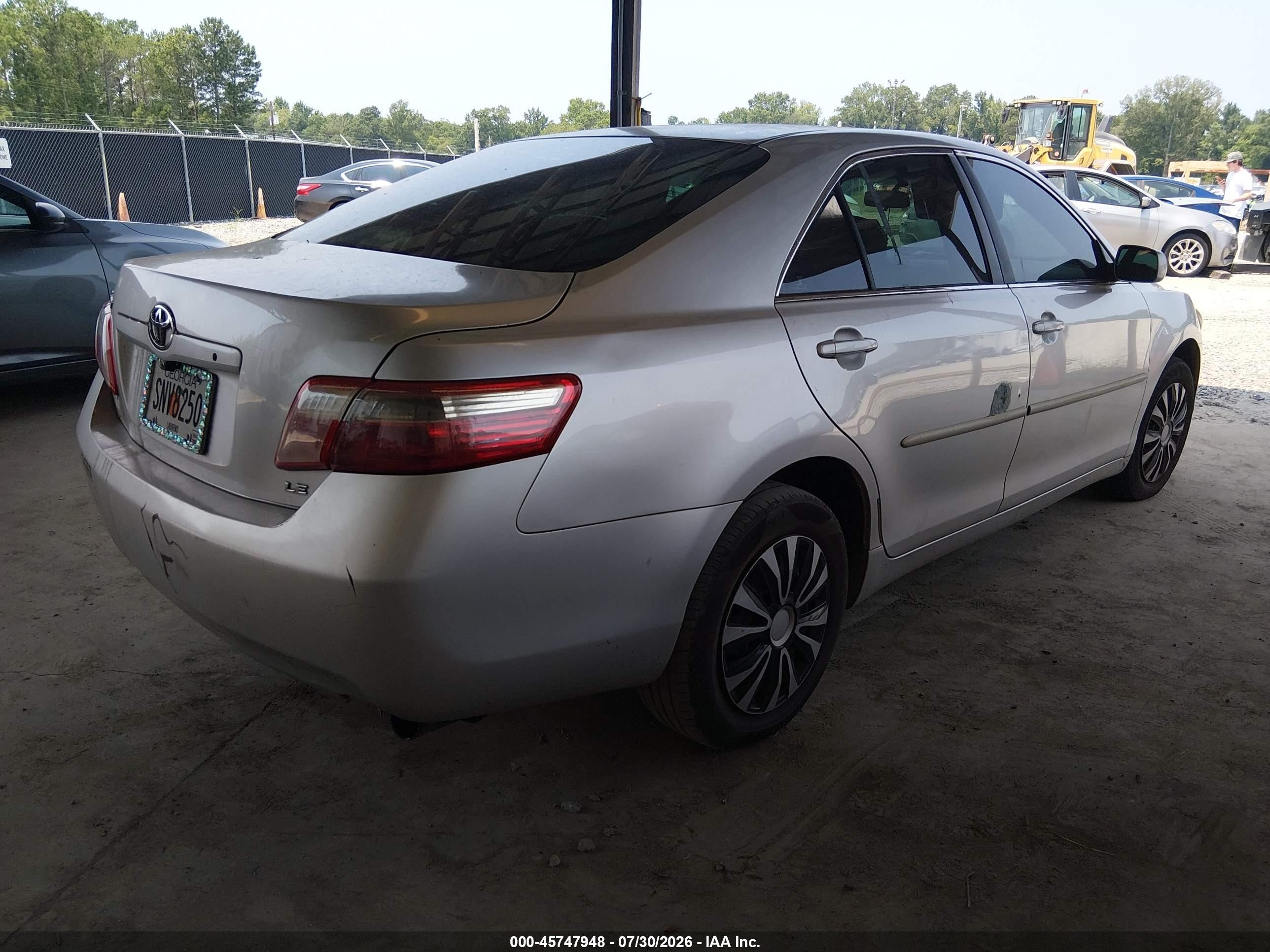 2008 Toyota Camry Le Silver vin: 4T1BE46K38U753791