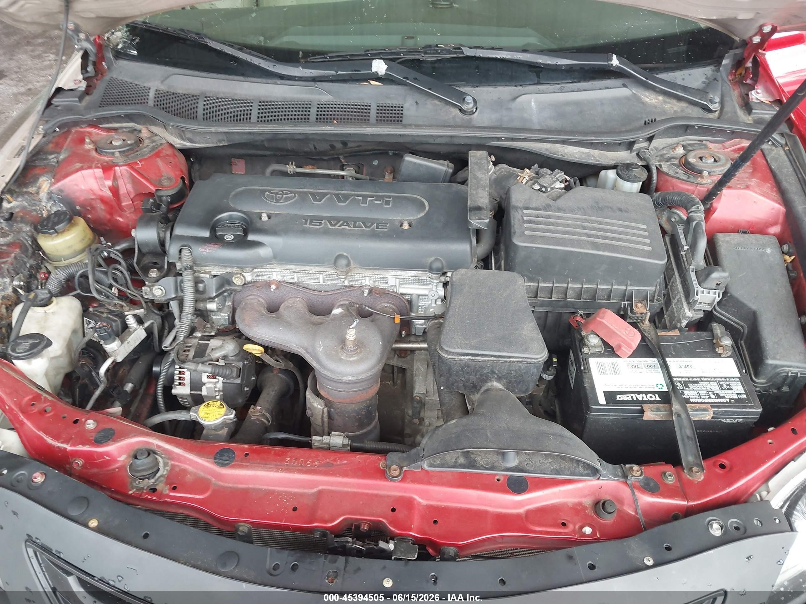 2009 Toyota Camry Le Red vin: 4T1BE46K39U284672