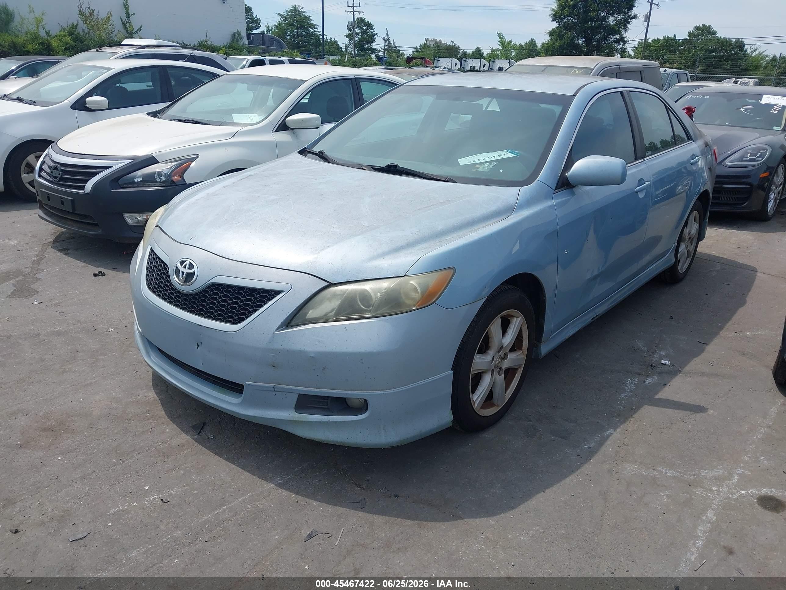 2009 Toyota Camry Se Light Blue vin: 4T1BE46K39U845324