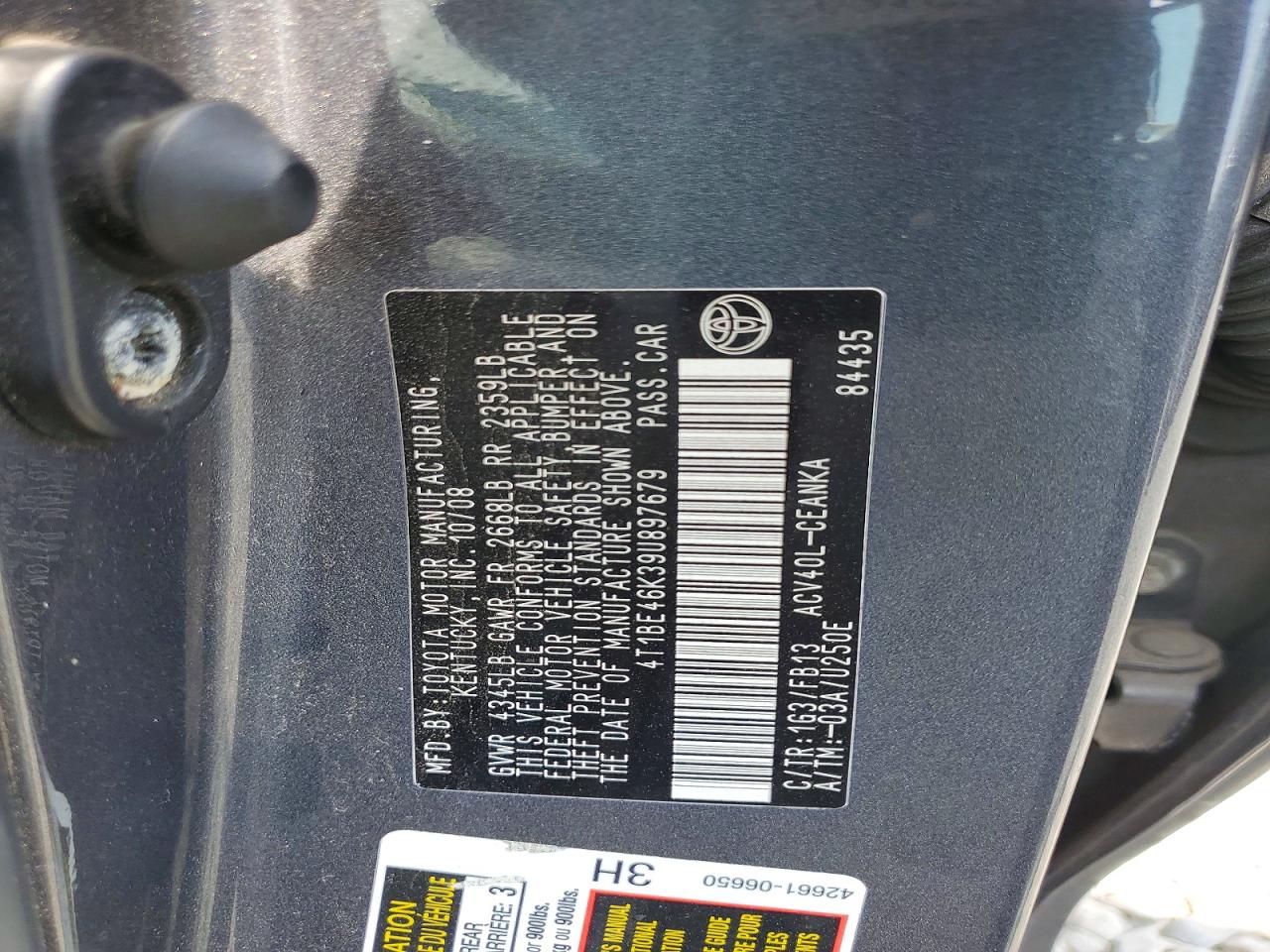 2009 Toyota Camry Le Gray vin: 4T1BE46K39U897679