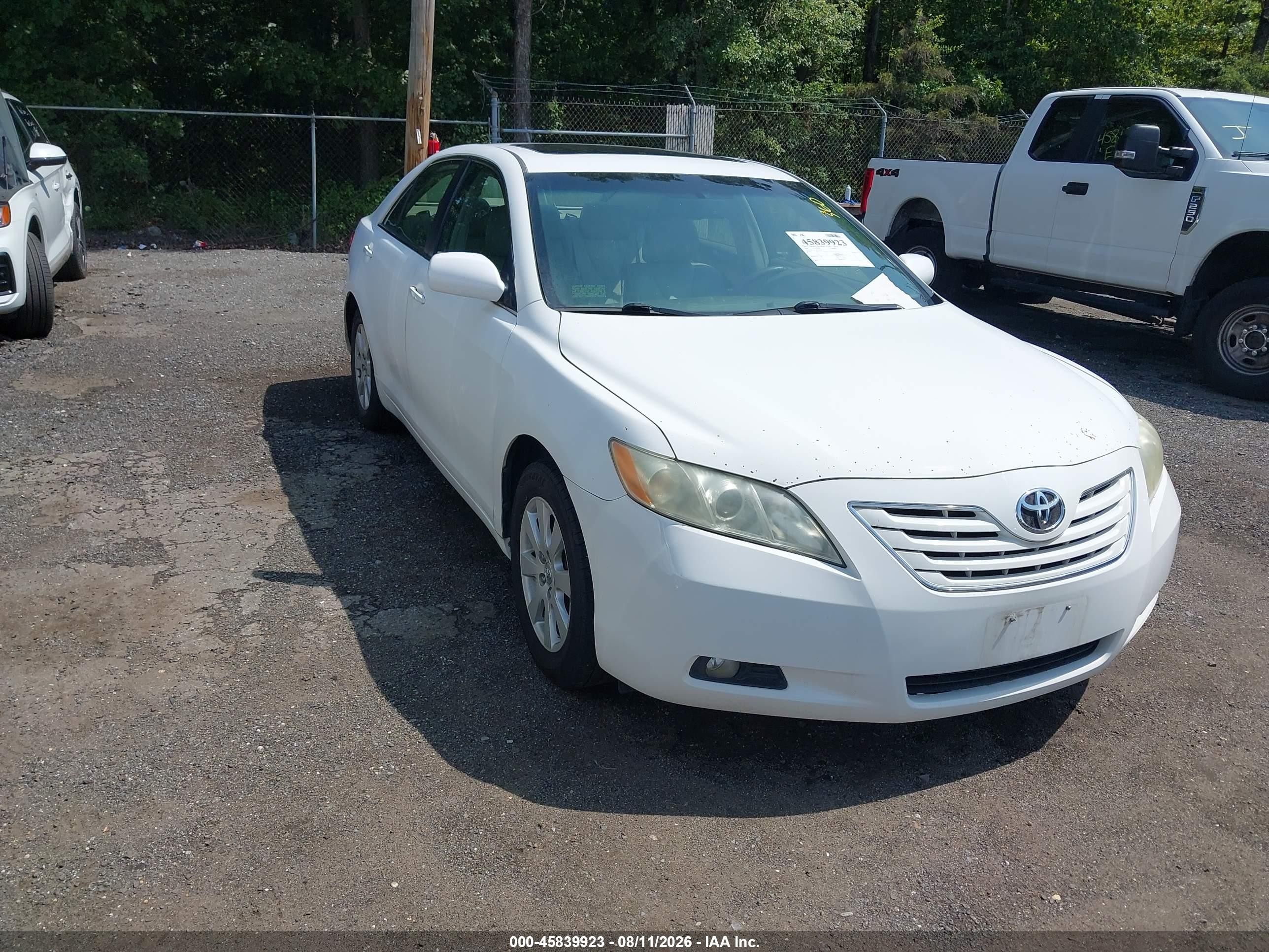 2009 Toyota Camry Xle White vin: 4T1BE46K39U917316